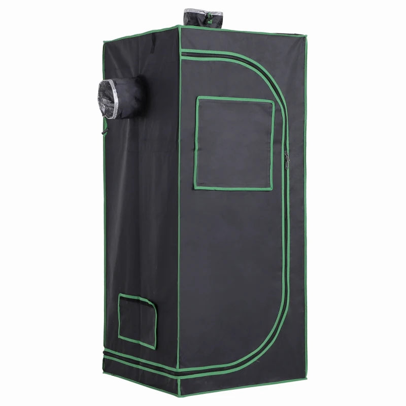 Outsunny Tenda da Coltivazione Idroponica in Mylar e Oxford 600D per Riflettere la Luce grow box grow tenda 60x60x140 cm