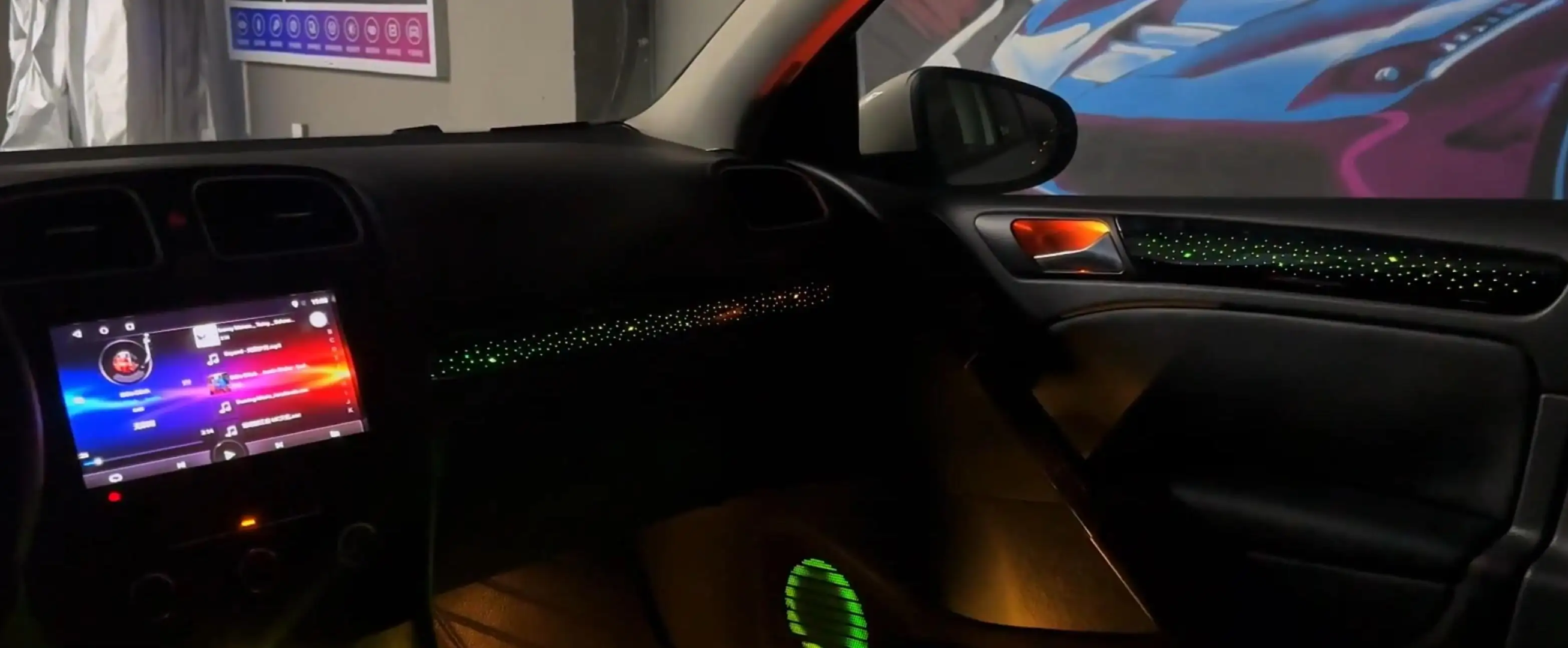 Ambient Light per Volkswagen Golf 6, VI (2008-2012), 256 Colori, APP