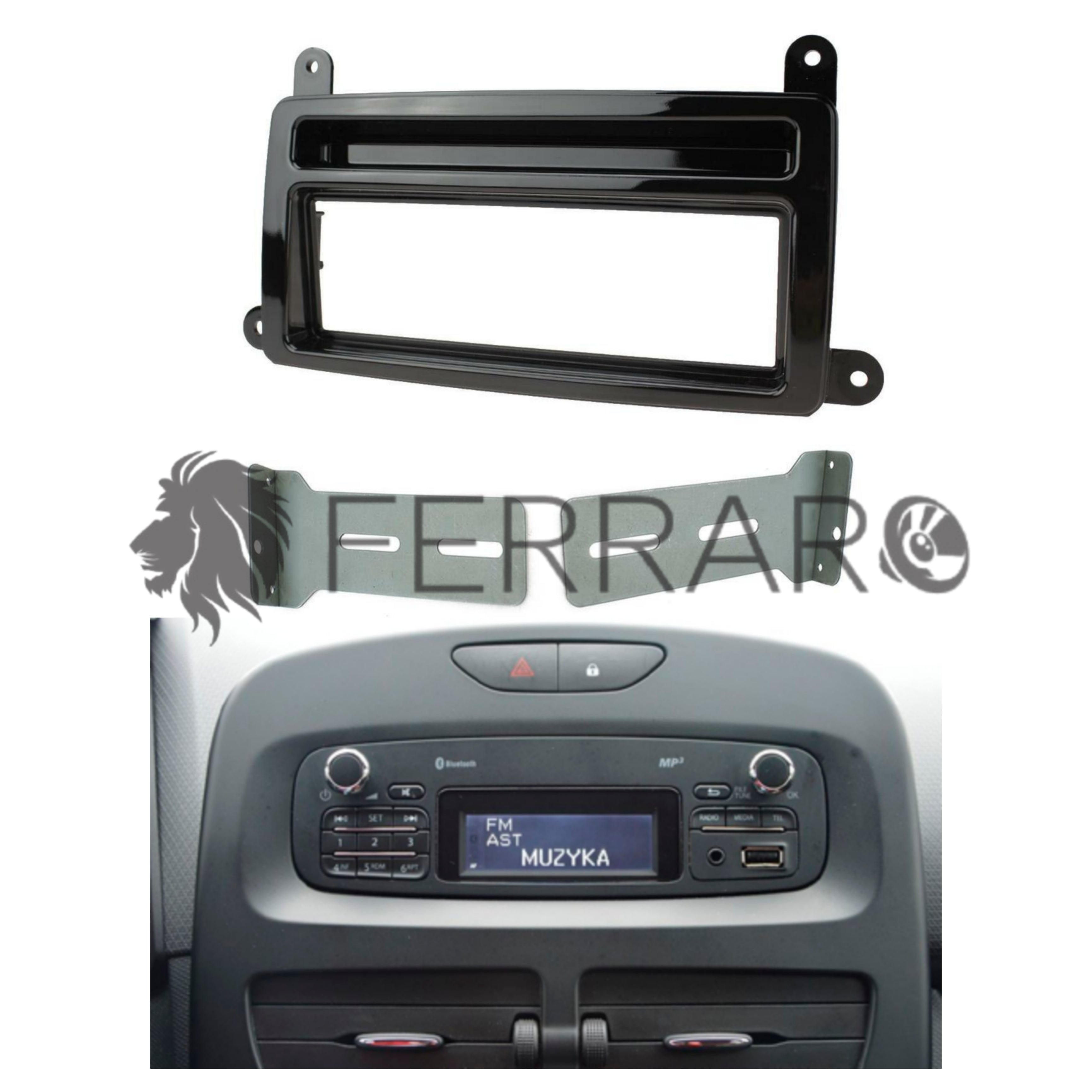 Mascherina 1DIN | NO MEDIANAV/R-LINK | Renault Clio dal 2017>
