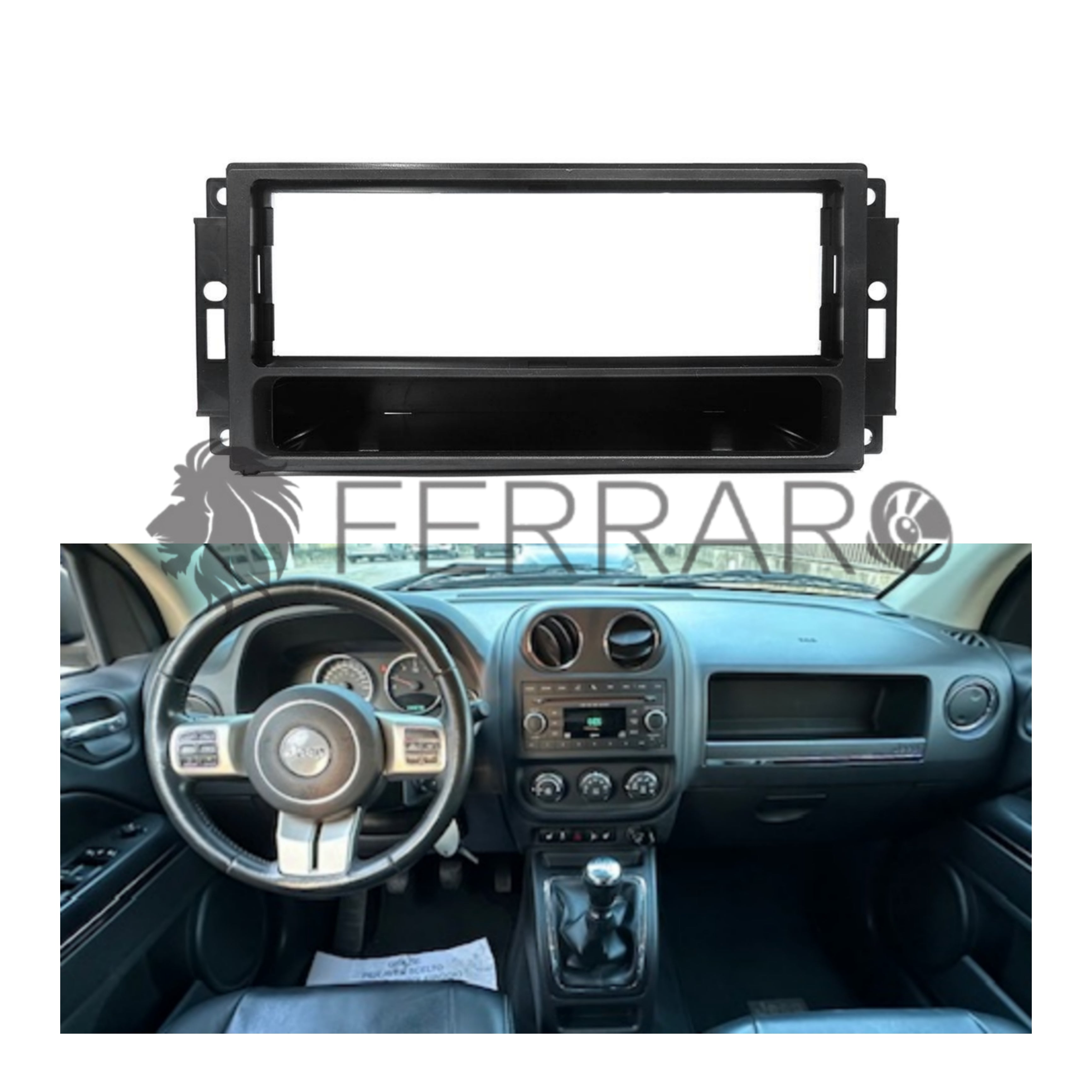 Radio cover, 1DIN, Jeep Wrangler, Compass 2011 onwards