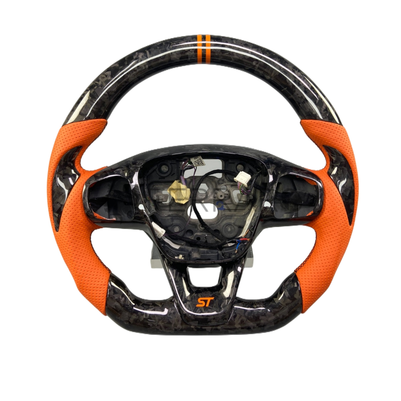 Volante Sportivo per Ford Fiesta ST Line, Carbonio, Customizzato in Pelle (su Ordinazione)