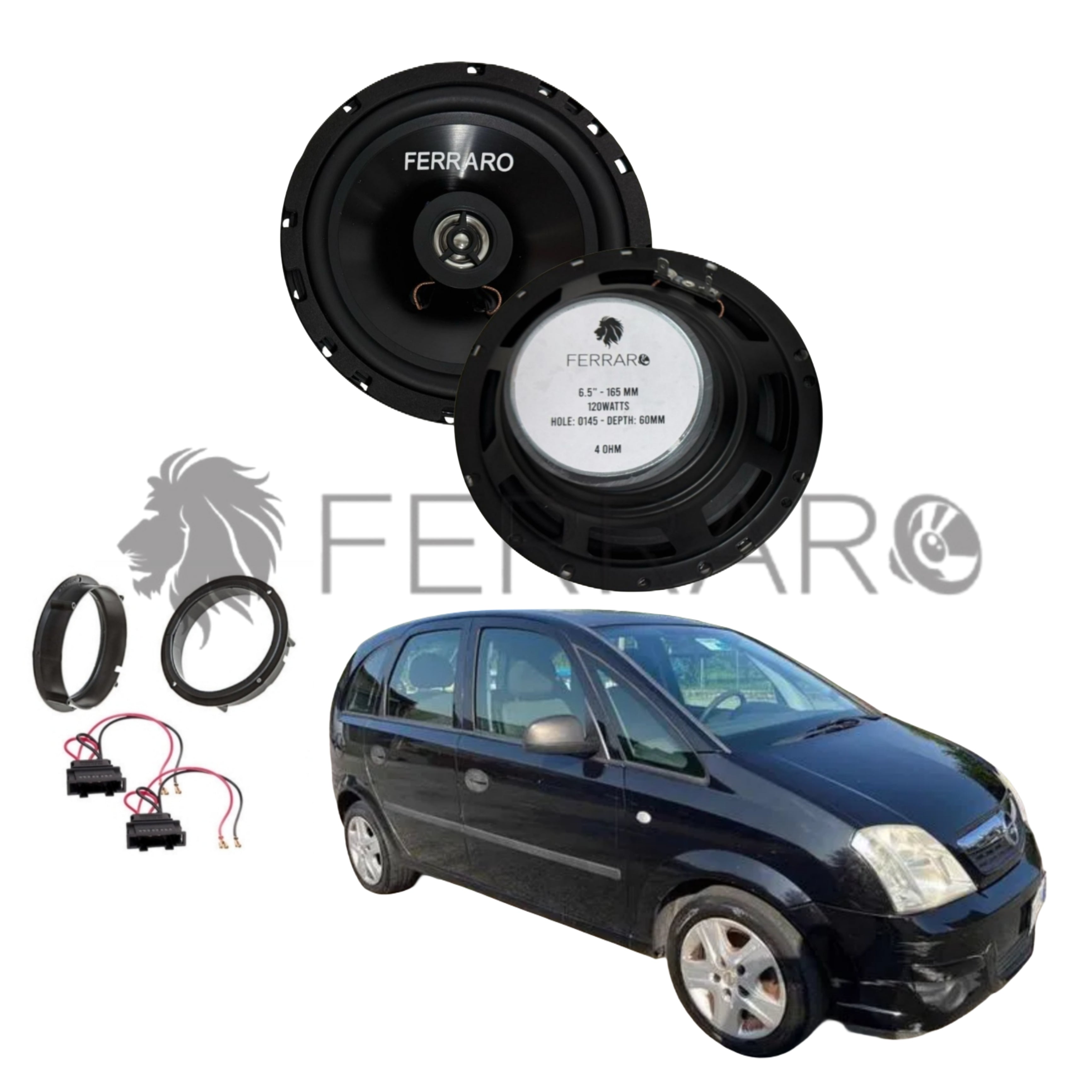 FerraroStore Kit 2 Altoparlanti | ASC-652PC | Anteriori | Opel Meriva A (2003-2010)