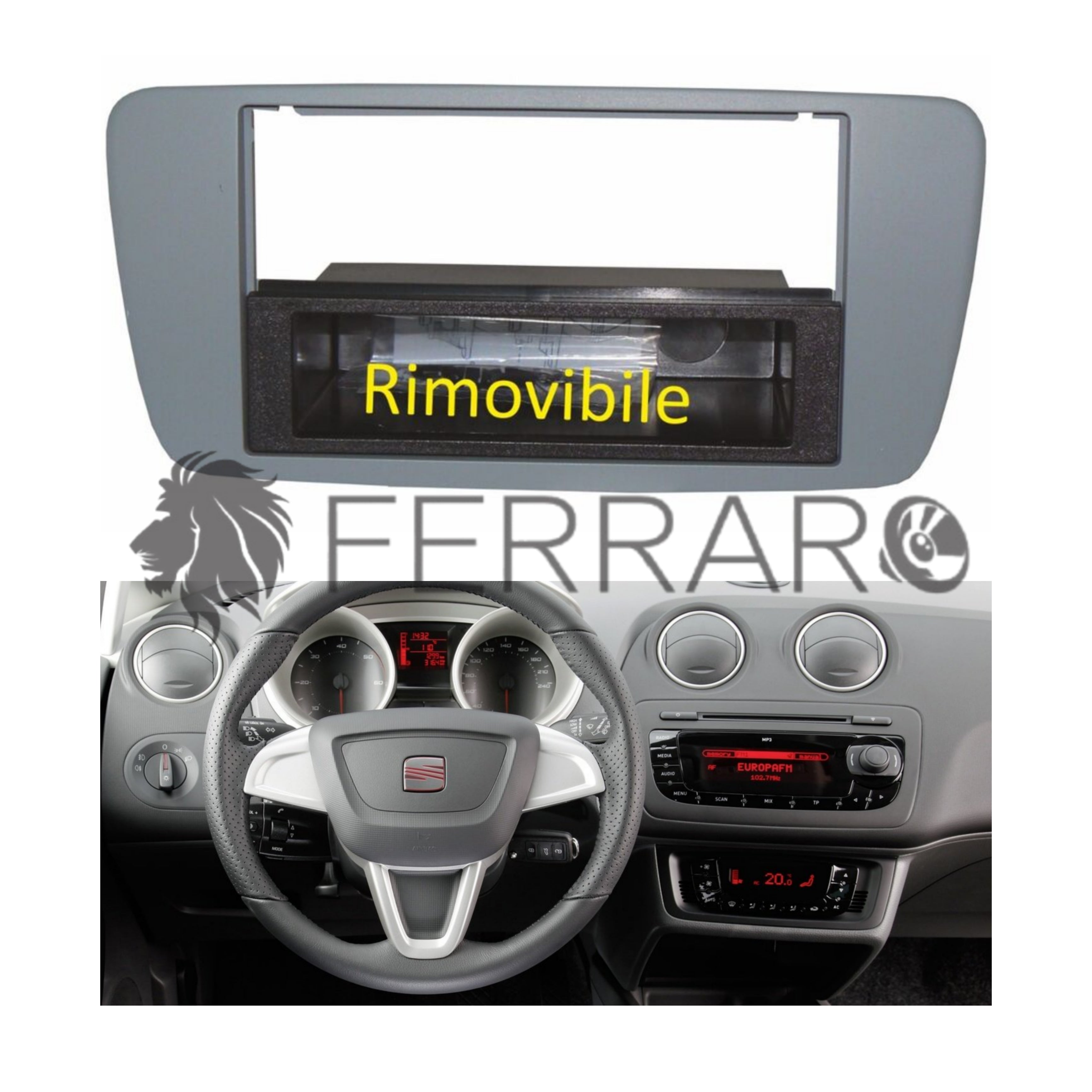 Mascherina 1DIN con Cassetto | Seat Ibiza (2008-2014)