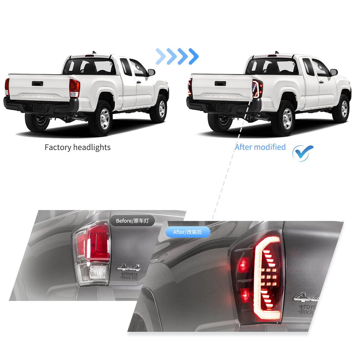 Fanali Posteriore Completo per Toyota Tacoma N300 (2016-2023) a LED