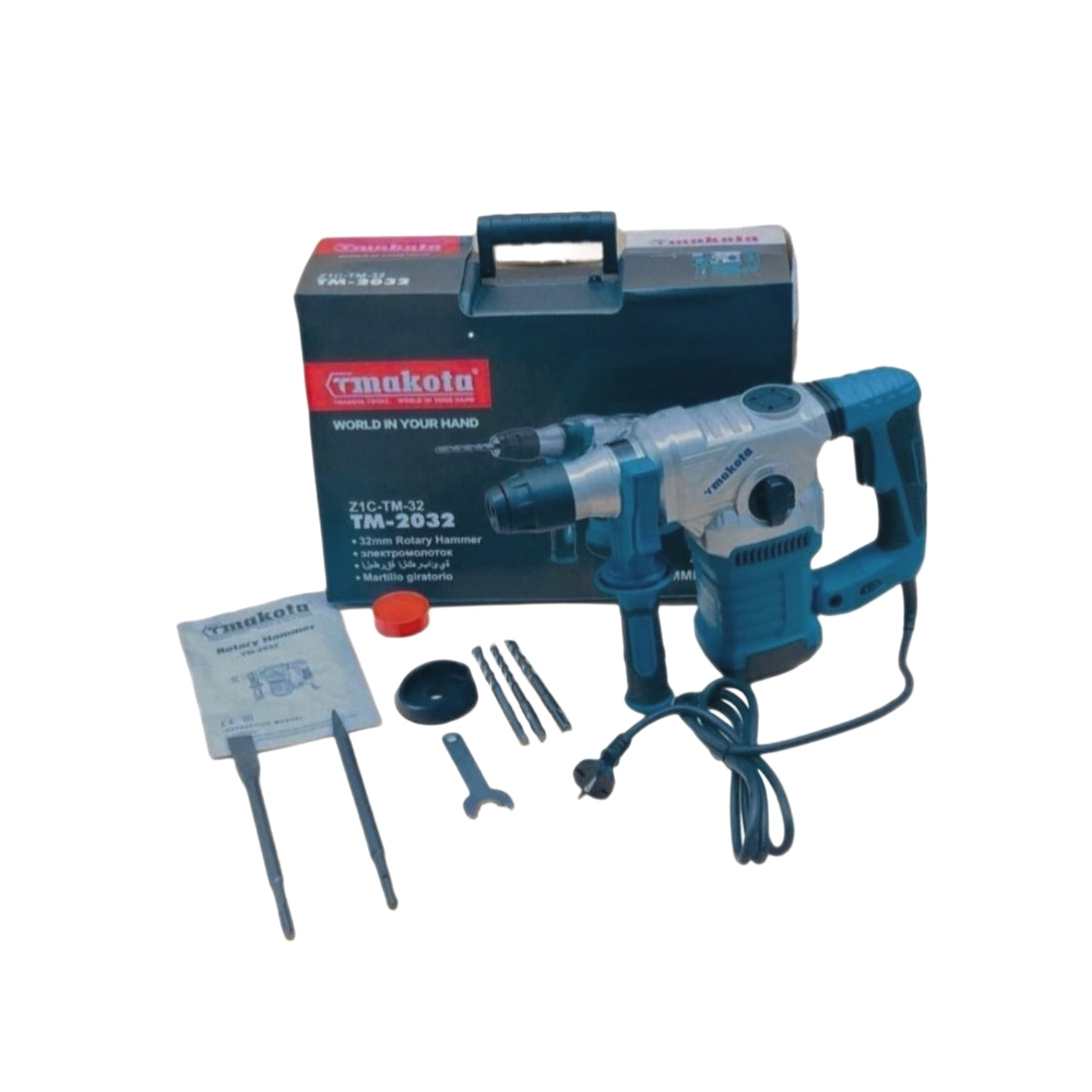 Martello Trapano, 2000w, Tassellatore, Demolitore, 32mm, SDS Plus, Accessori