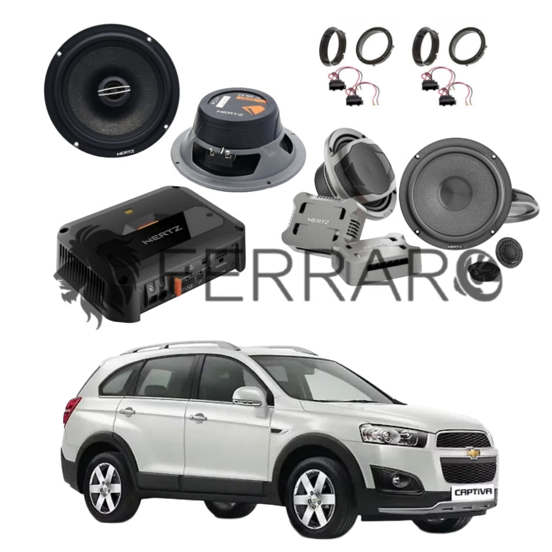 Hertz Sound Amplificatore CP 4.800 4 Canali 4x190w, CK 165, CX 165, Set Cavi, per Chevolet Captiva