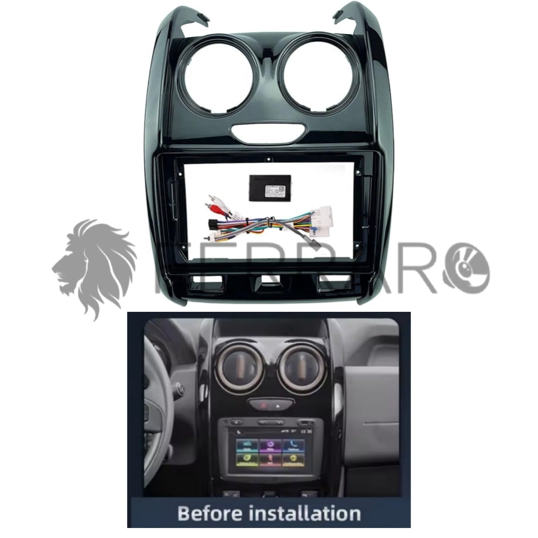 Kit Montaggio Autoradio 9"Pollici Renault Duster, Lada Largus Mascherina, Cablaggio Autoradio Android