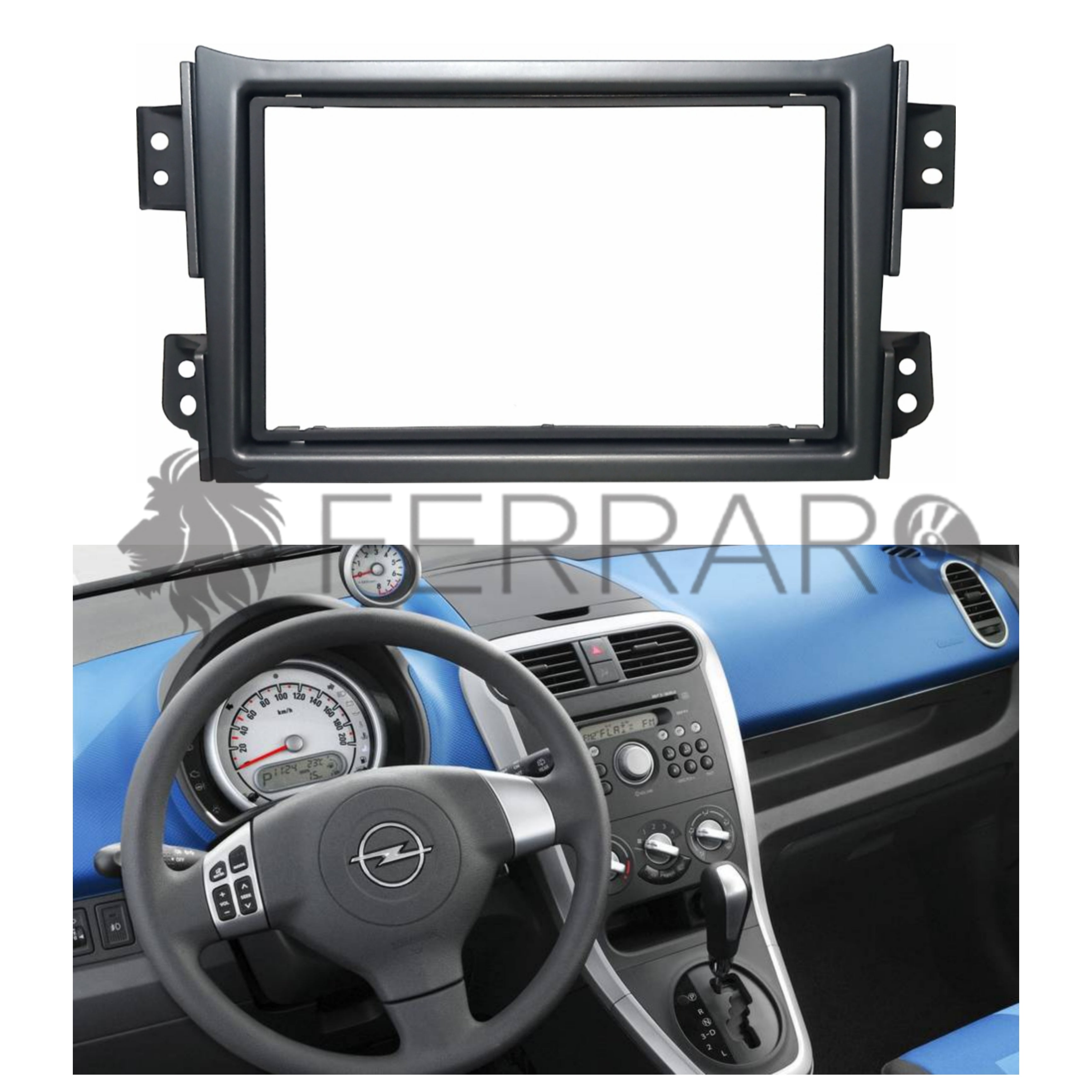 Mascherina 2DIN Cornice | Opel Agila, Suzuki Splash dal 2008>