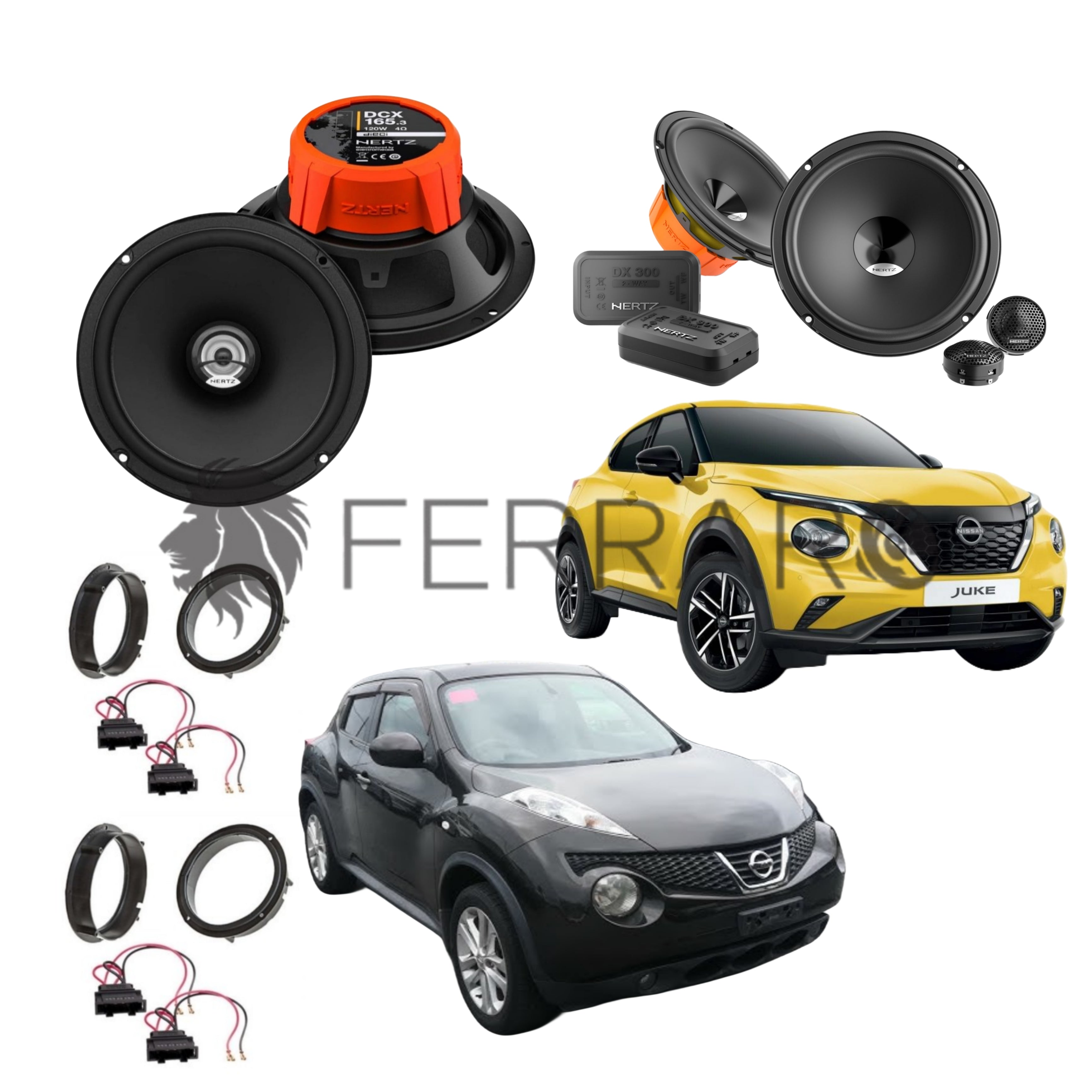 Hertz Kit 6 Casse | DSK 165.3 | DCX 165.3 | Ant/Post | Nissan Juke 2010>