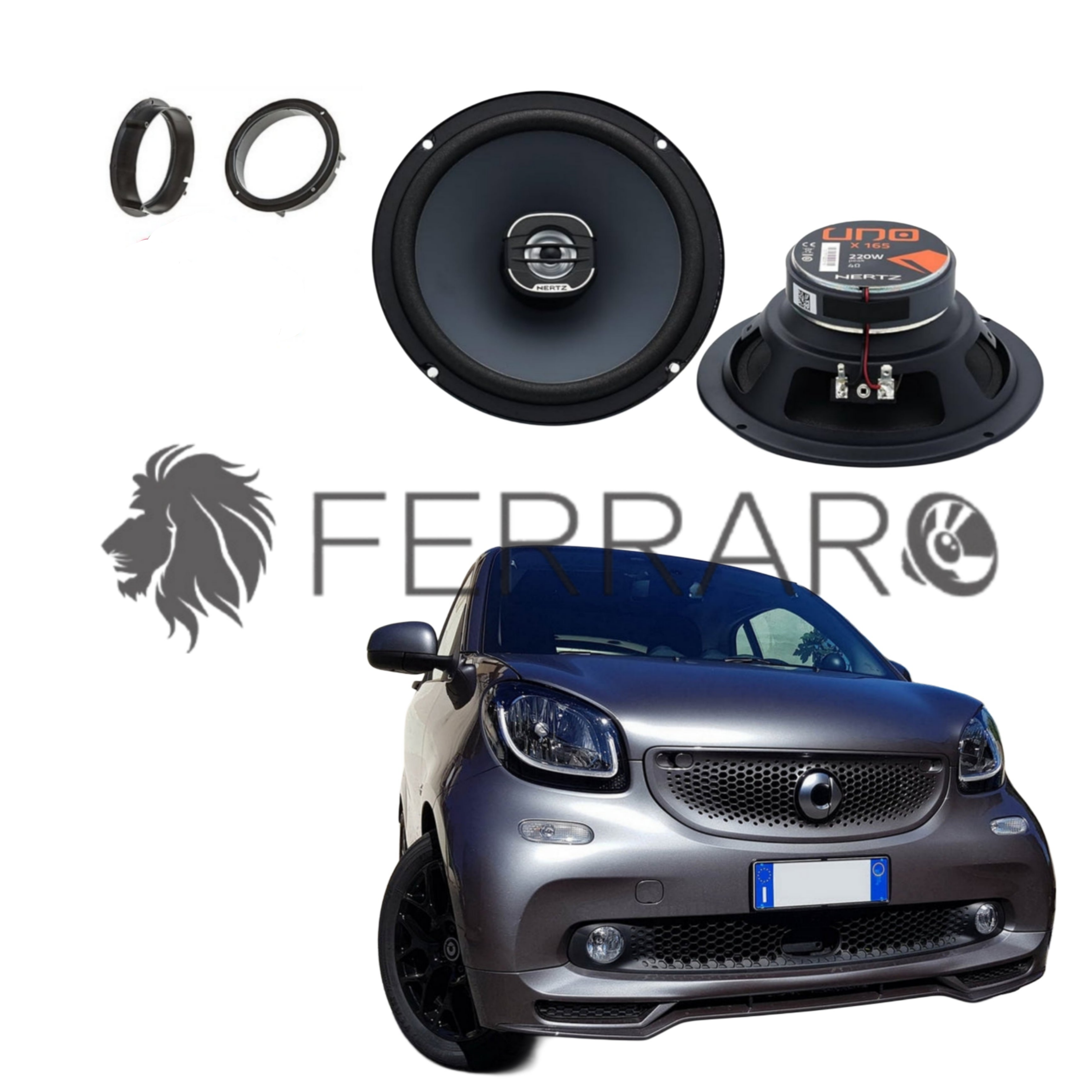 Hertz Kit 2 Casse | X 165 | Anteriori | Smart ForTwo 453