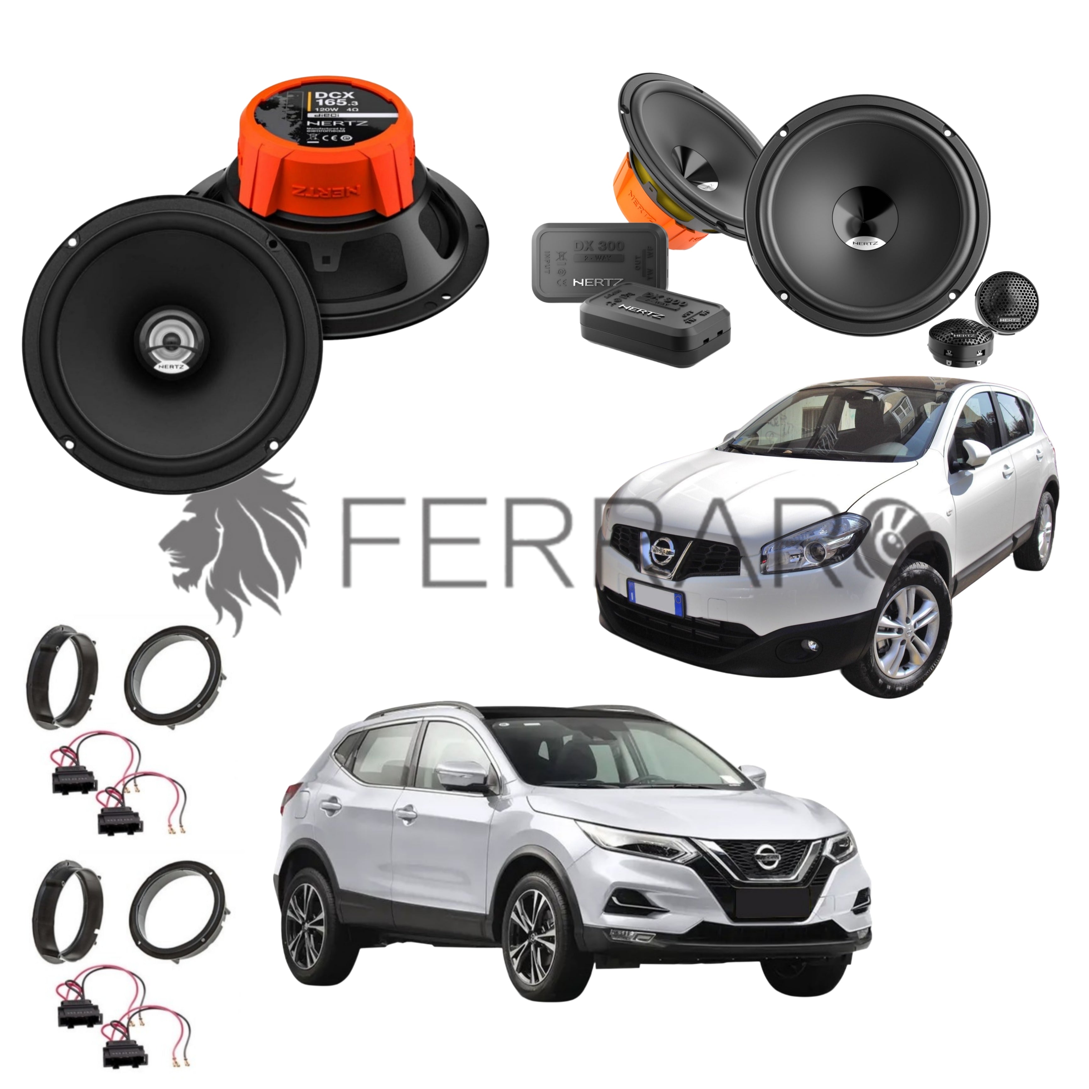Hertz Kit 6 Casse | DSK 165.3 | DCX 165.3 | Ant/Post | Nissan Qashqai