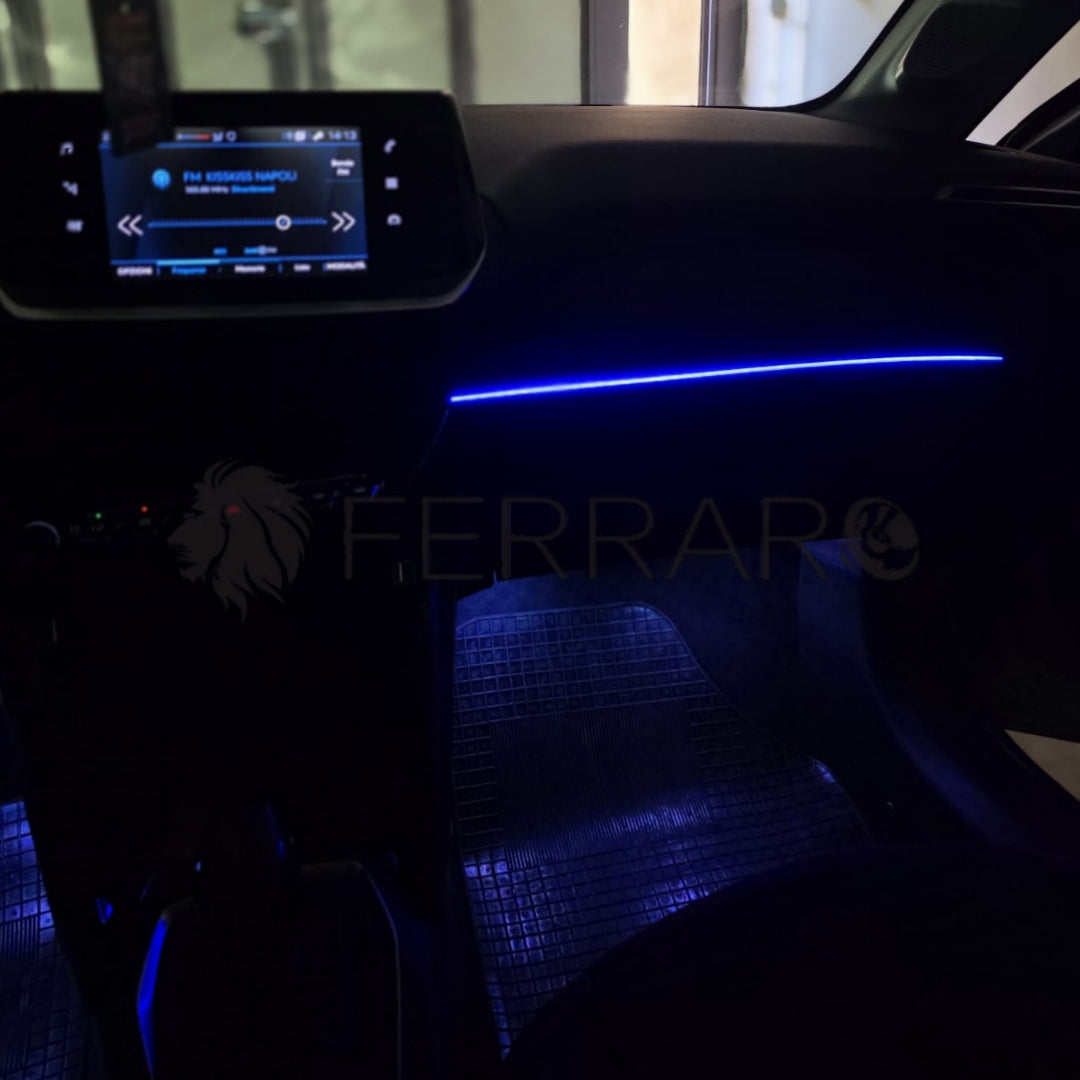 Ambient Light per Peugeot 208 2ª, dal 2019> | Universale | Luci Ambiente con Comando da App | RGB Led Interior | Led Dinamico