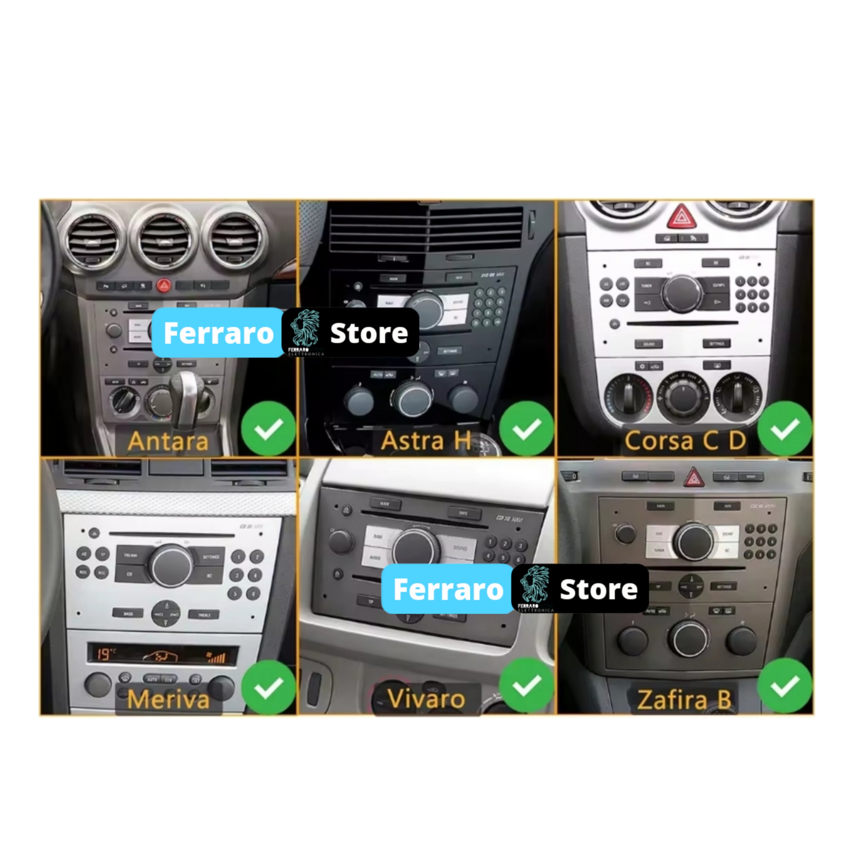 Autoradio per Opel Universale 5" | Anni in Descrizione | Bluetooth | Radio | USB | Navigatore | CarPlay e Android Auto Cablato