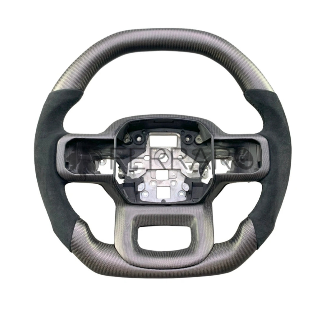 Volante Sportivo per Ford F150, Ranger, Explorer, Edge, Carbonio, Customizzato in Pelle