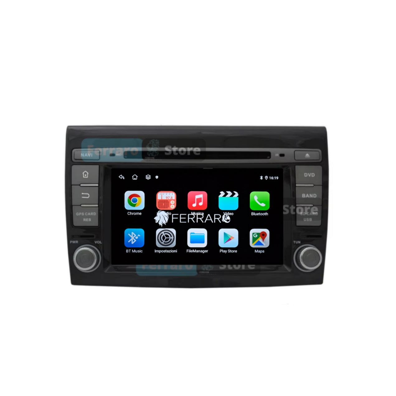 Autoradio per Fiat Bravo 7" | 2007-2016 | Android | Bluetooth | CarPlay | Android Auto | 4GB/8GB Ram