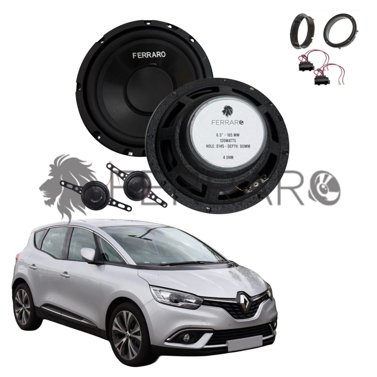 FerraroStore Kit 4 Altoparlanti | ASK-165.2 | Ant o Post | Renault Scenic IV | 4ª Serie (Dal 2016>)