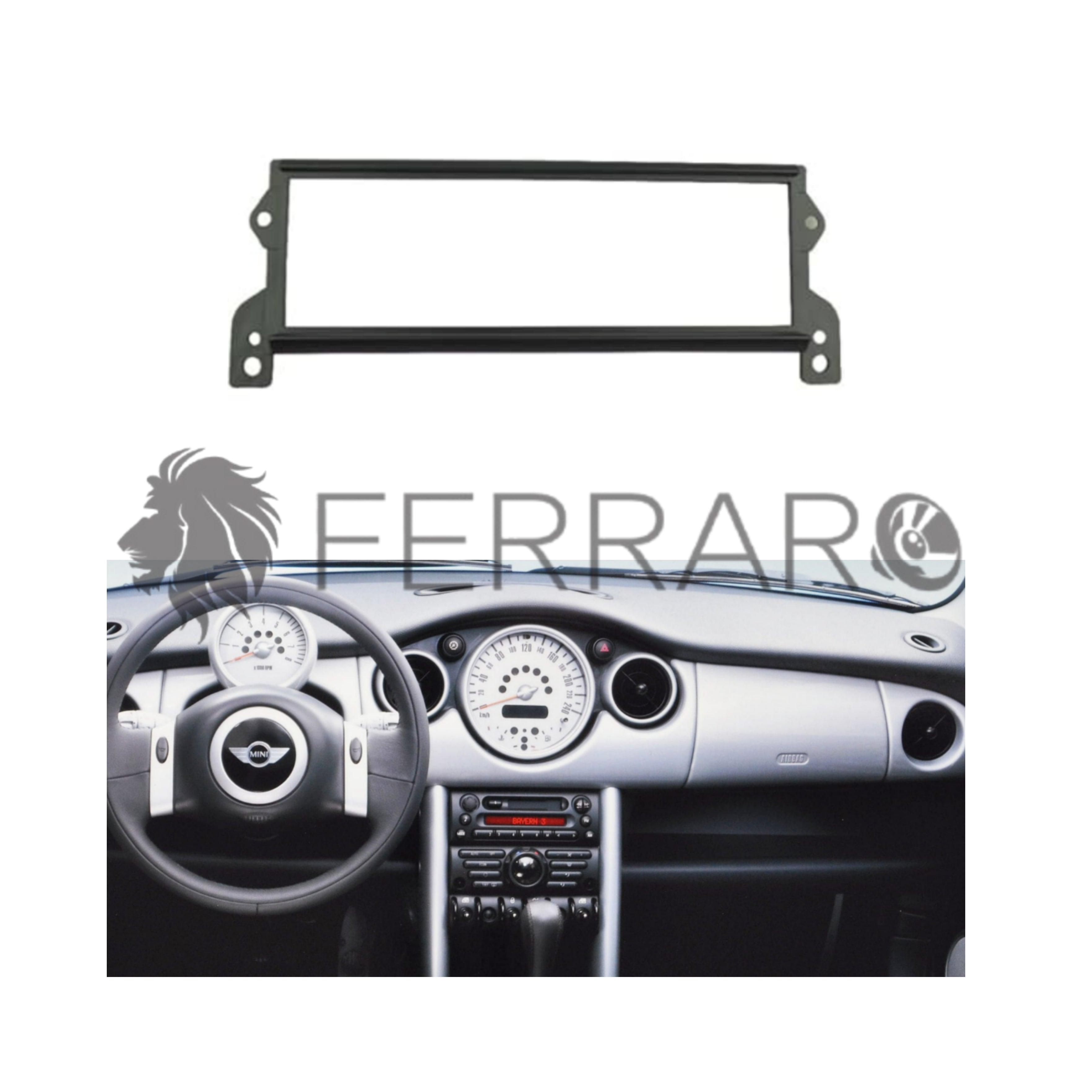 Car Radio Panel Kit, 1DIN, BMW Mini, 2000 - 2007
