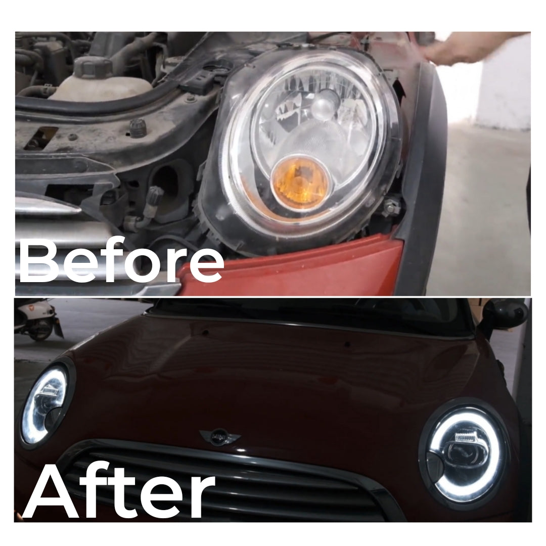 Fanali Anteriore Completo per BMW Mini Cooper S R55, R56, R57, R58, R59 (2007-2014) a LED