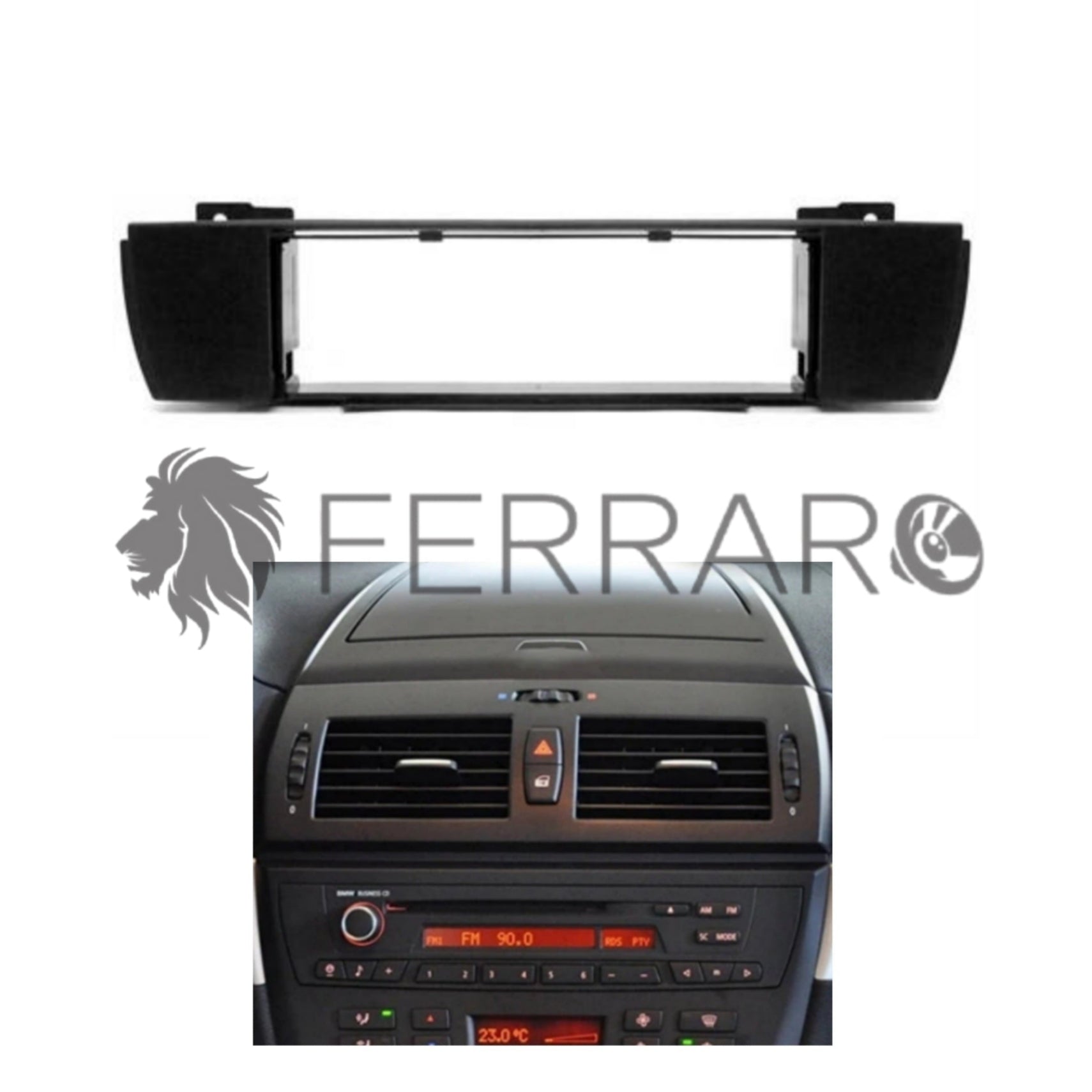 Car Radio Panel Kit, 1DIN, BMW X3, up to 2007