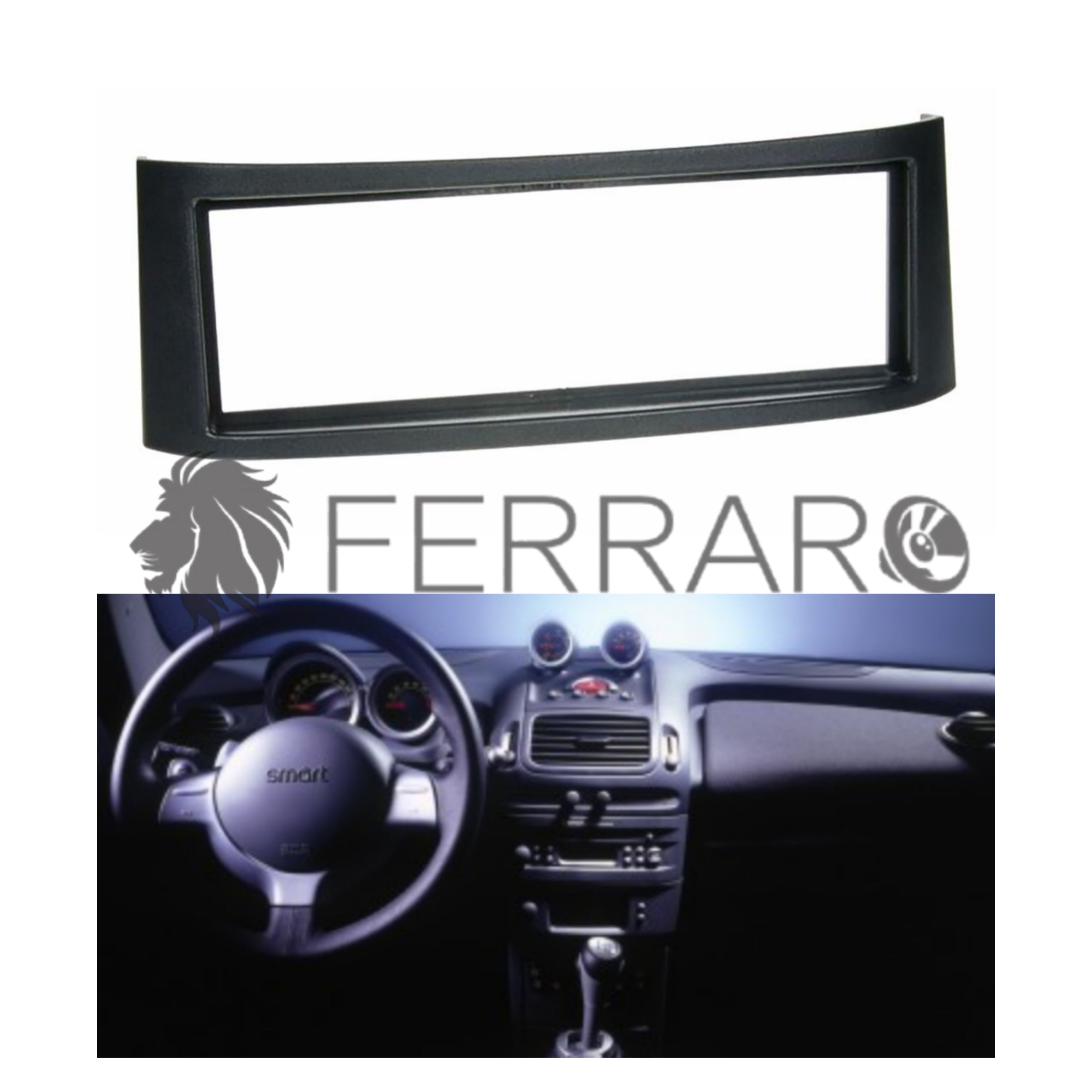 Car Radio Panel, 1DIN, Smart Coupè Roadster