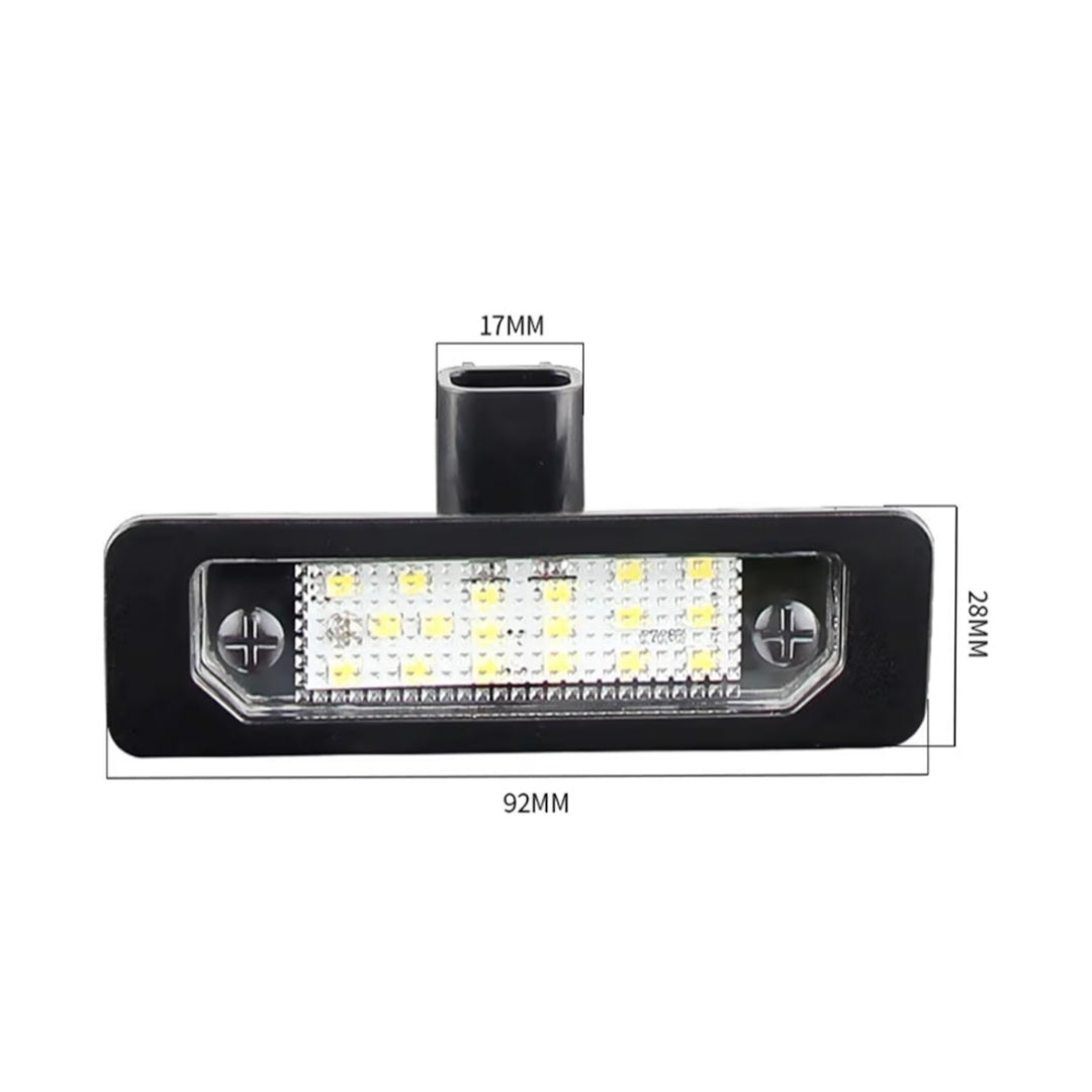 Set Luci Targa a Led per Ford Focus, Fusion, Mustang, Edge (Compatibilità in Descrizione), Plug and Play