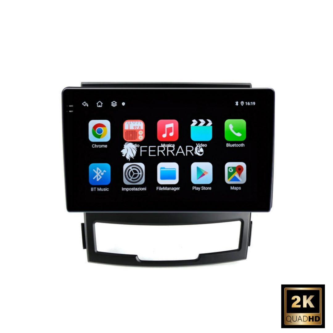 Autoradio per SsangYong Korando (2010-2013) 9" 2K, Android, Bluetooth, CarPlay, Android Auto, 12/256GB Ram