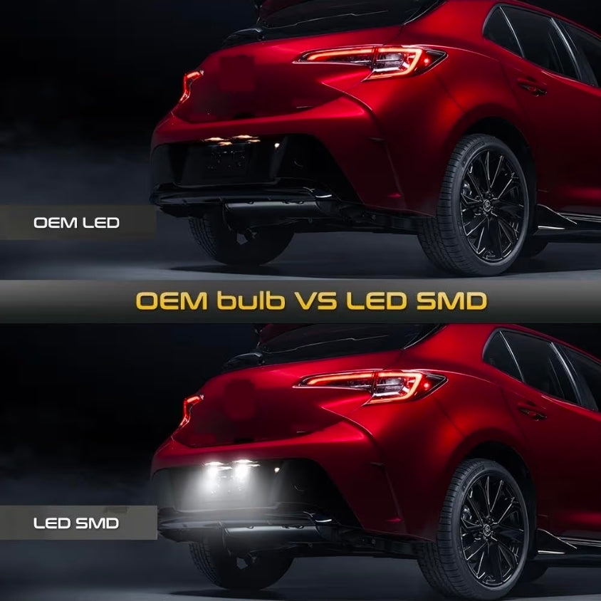 Set Luci Targa a Led per Toyota Auris, Aygo, Corolla, Yaris, RAV4 (Compatibilità in Descrizione), Plug and Play