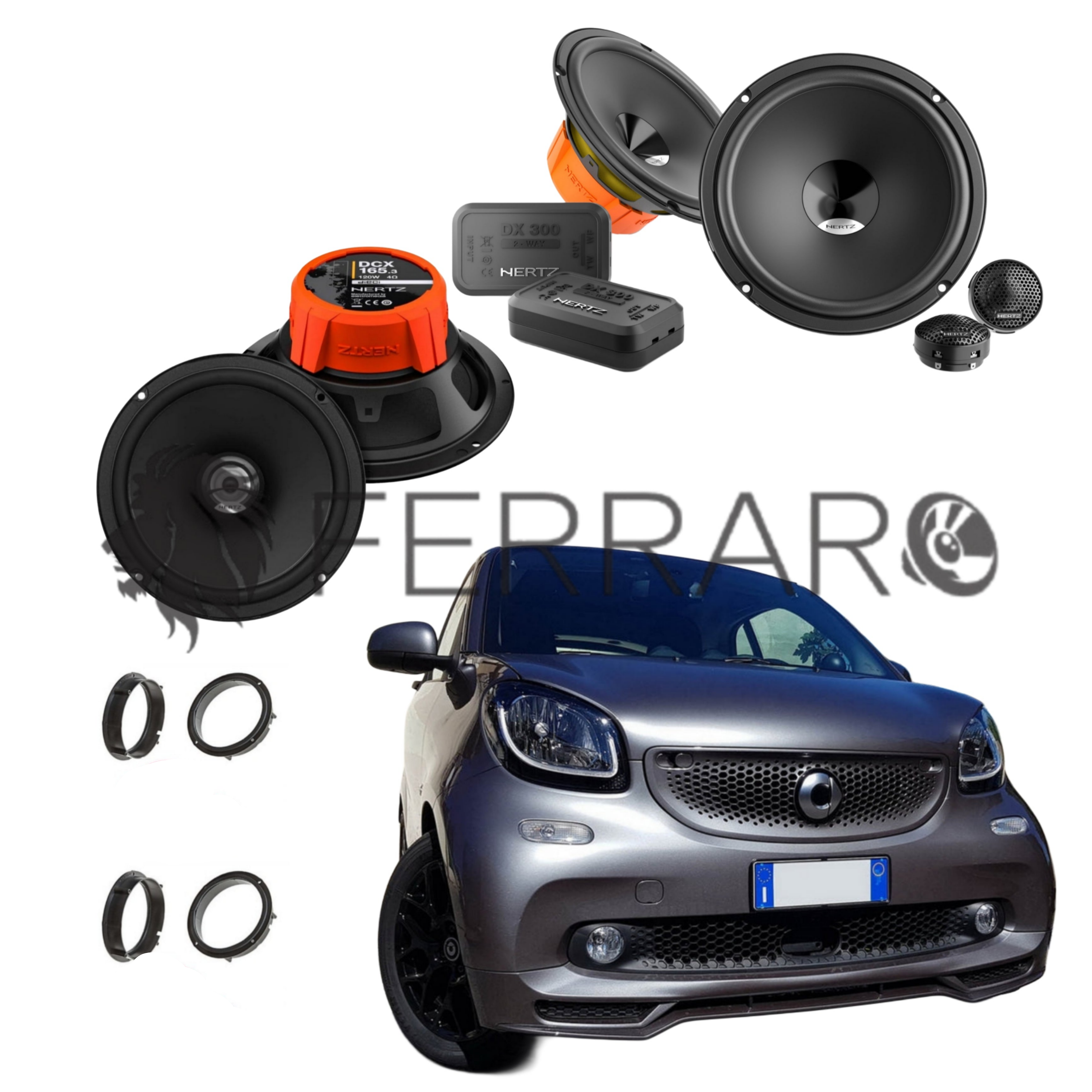 Hertz Kit 6 Casse | DSK 165.3 | DCX 165.3 | Ant/Post | Smart ForFour 453