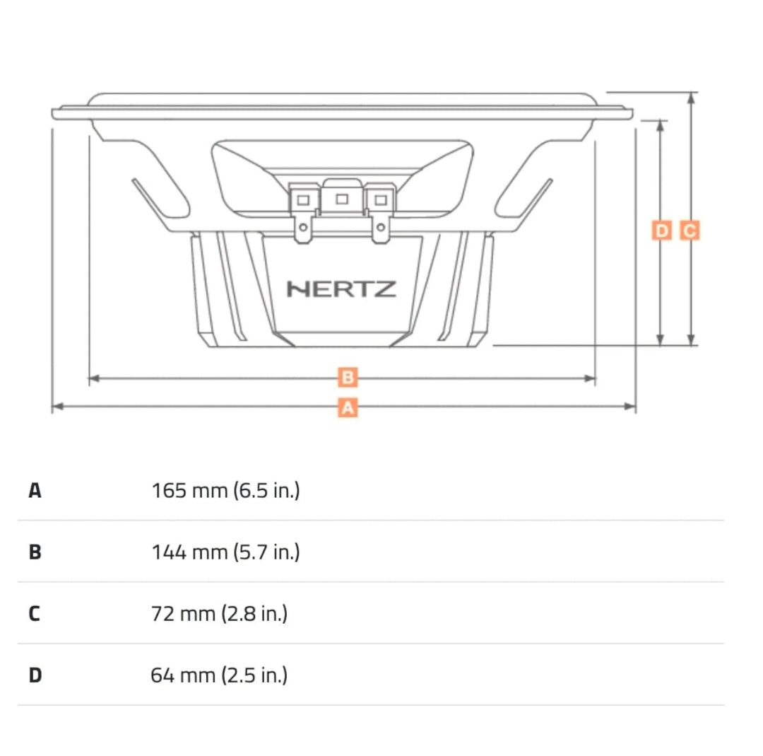 Hertz DCX 165.3, Coppia Altoparlanti Coassiali 2 Vie, Twe, 165mm, 120w
