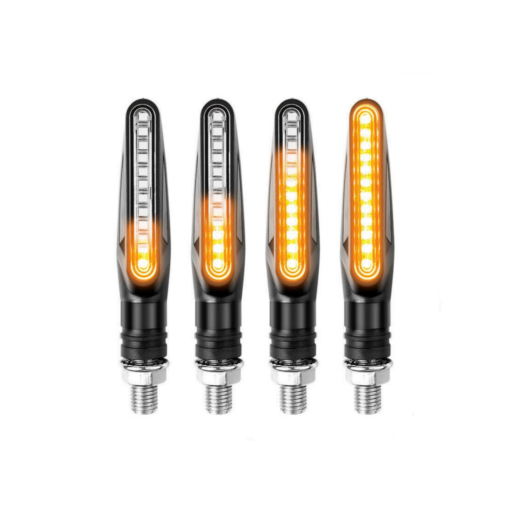 Universal Motorcycle Turn Signals - Motorcycle Directional Indicators, Flashing, 12v