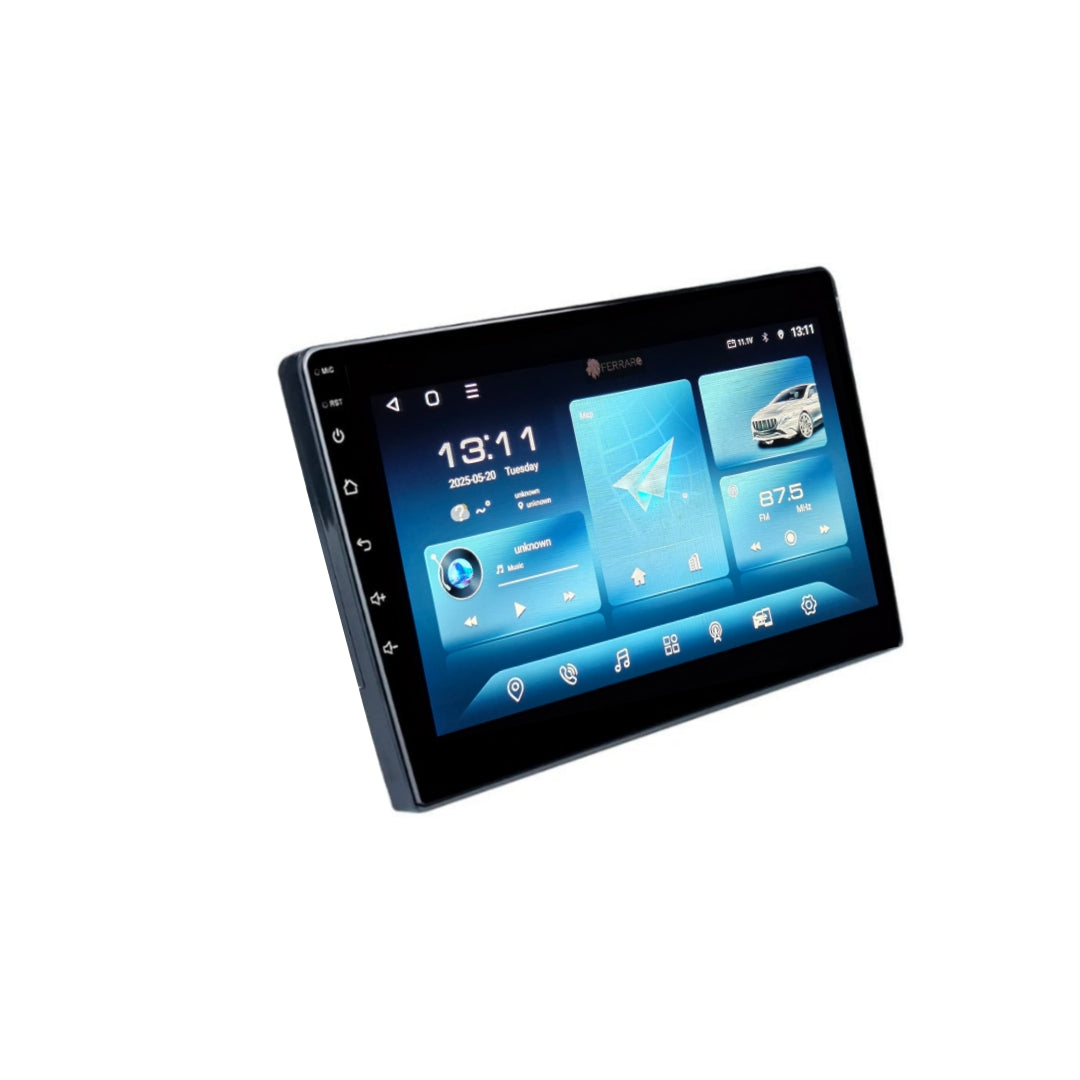 Autoradio Ferraro, Universale Fisso, 2Din 9" Pollici, Android, Bluetooth, CarPlay e Android Auto, 2GB/4GB/6GB/8GB Ram