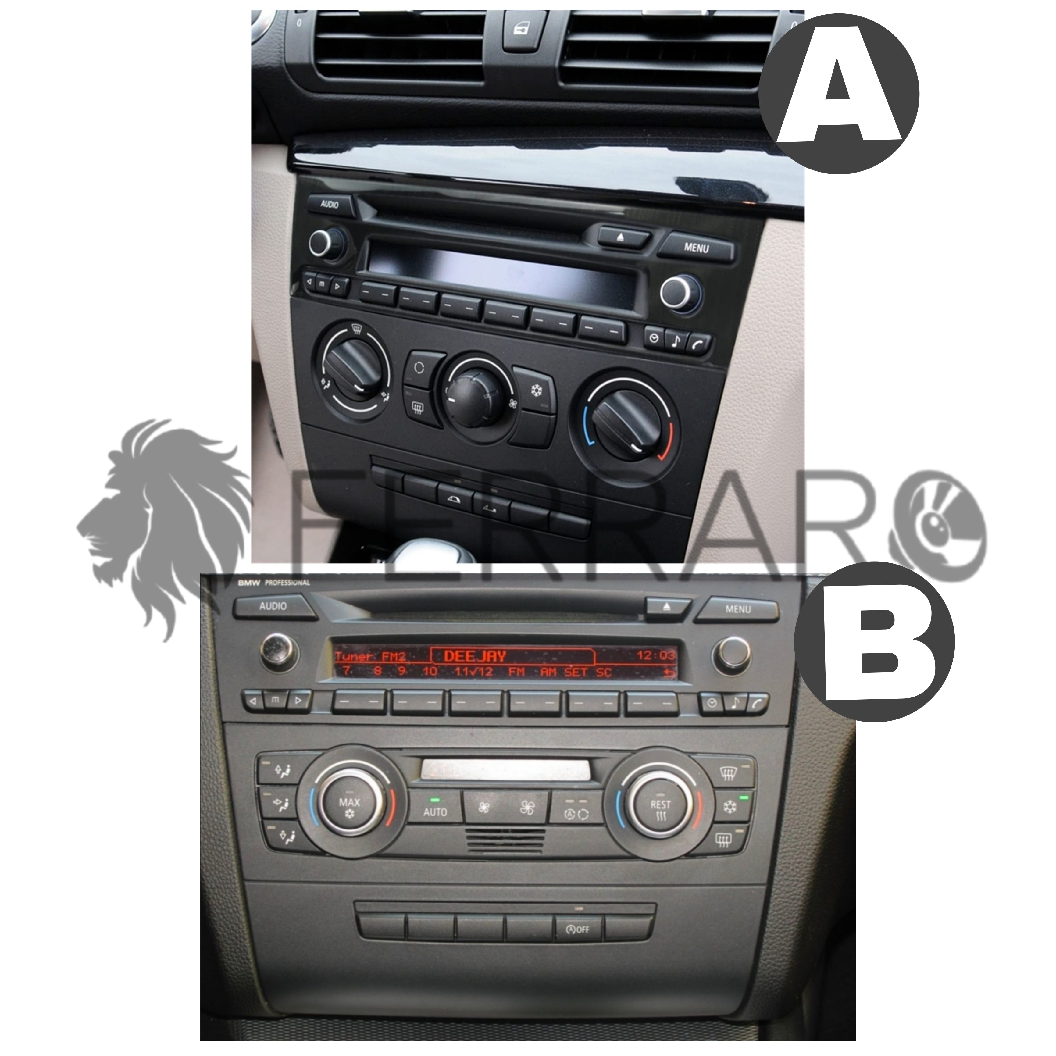 Kit Montaggio Autoradio 9"Pollici BMW Serie 1, E87 / E88 / E81 / E82 (2004-2011) Mascherina, Cablaggio Autoradio Android
