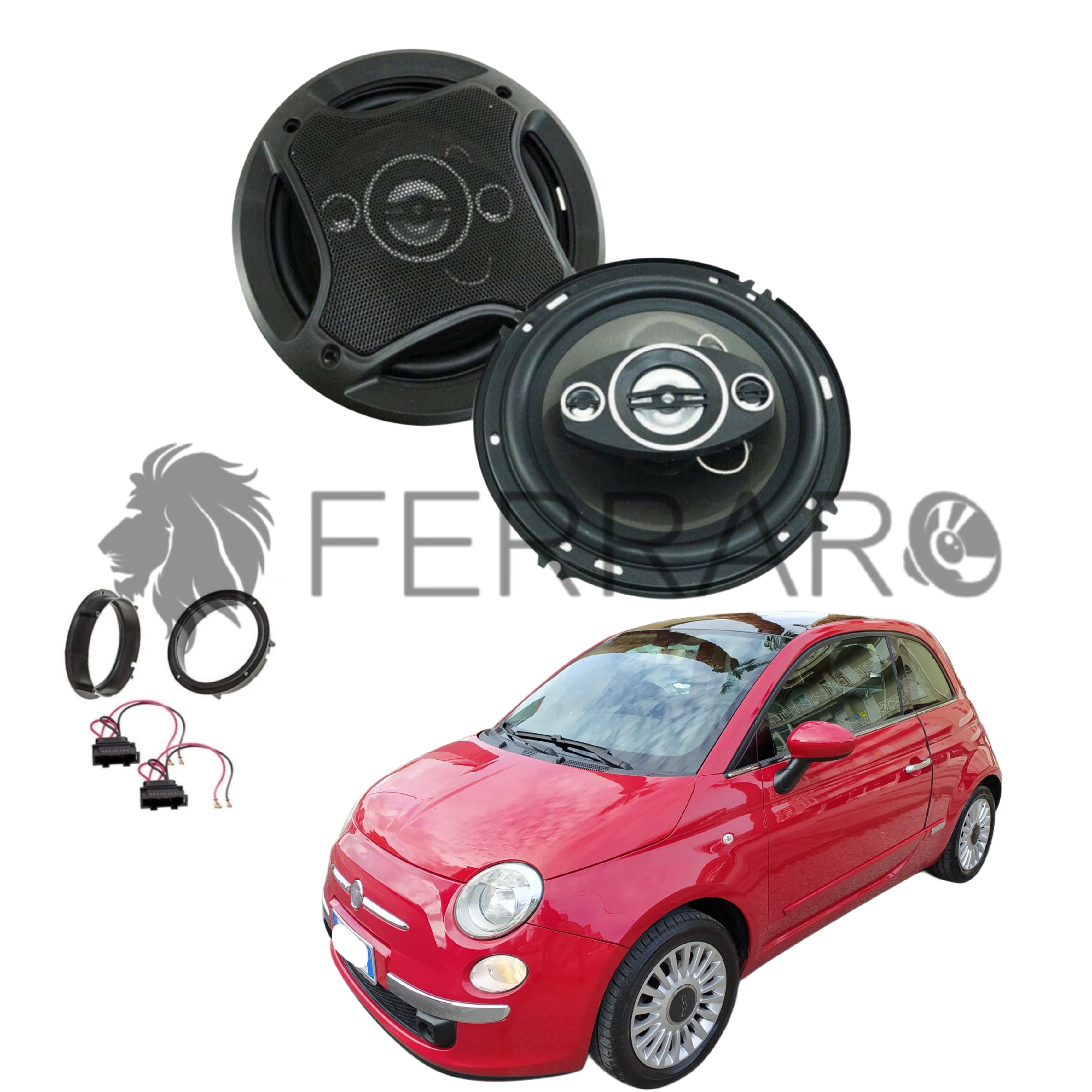 FerraroStore Kit 2 Altoparlanti | Max 500w | Fiat 500s (2007-2015)