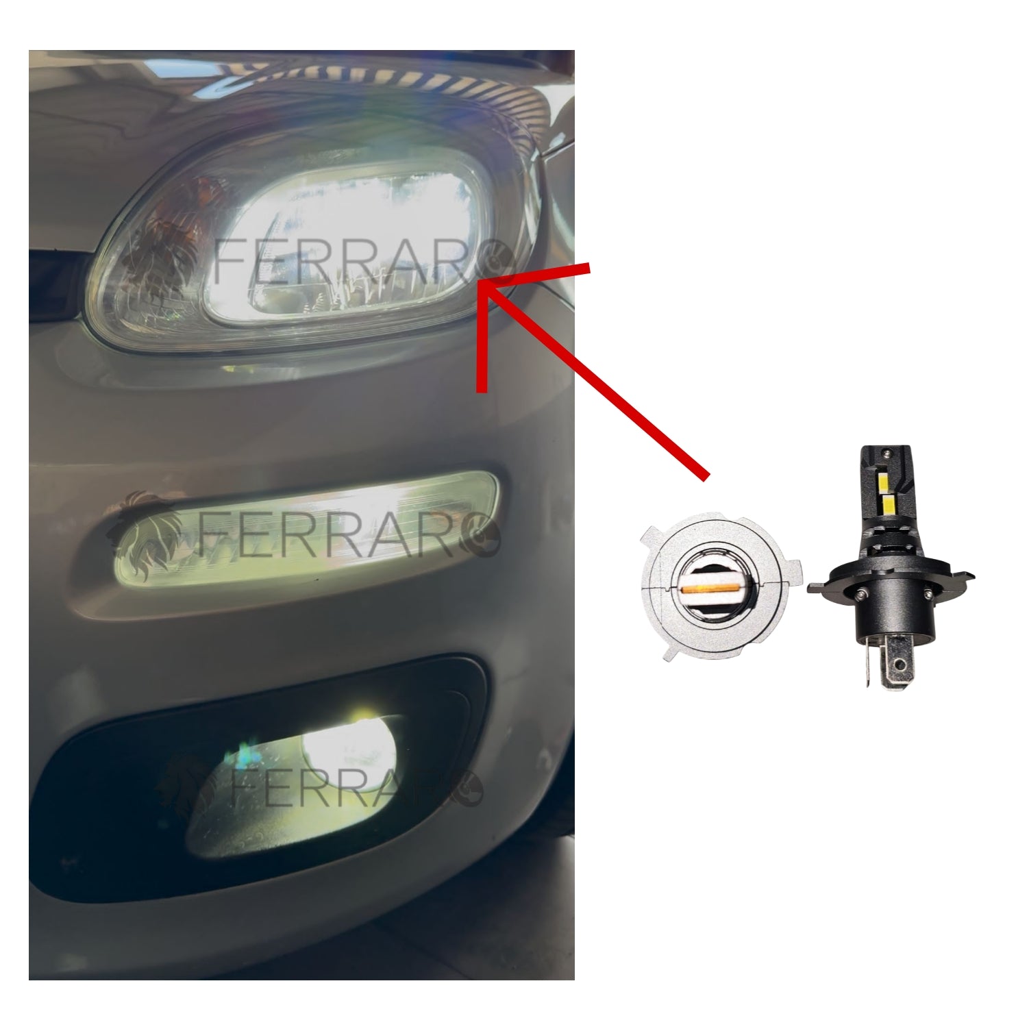 Conversione Fari Led | Fiat Panda 3a Serie | Led H4