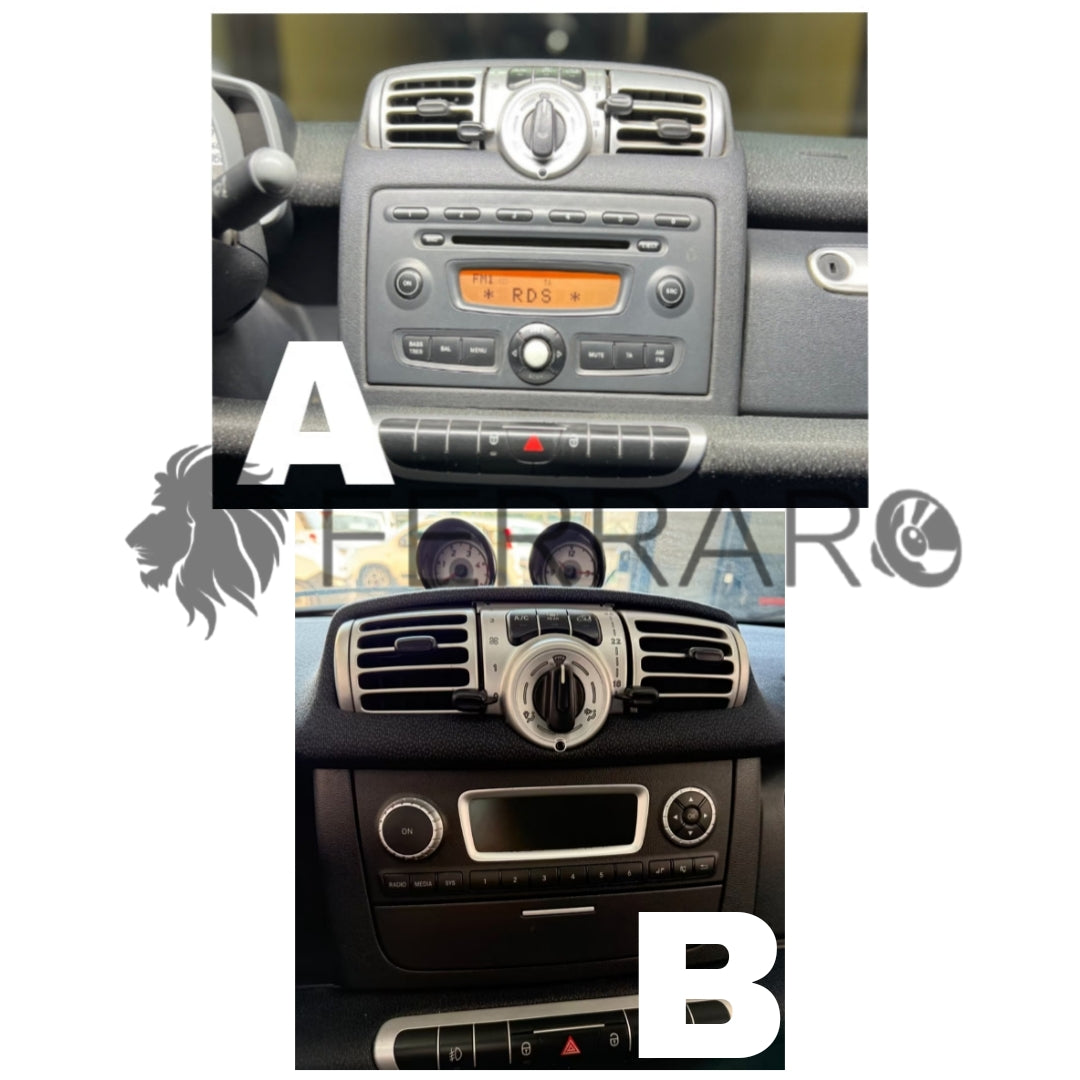 Autoradio per Smart 451 7" (2002-2015) Bluetooth, Motorizzato, USB, Mirror Link