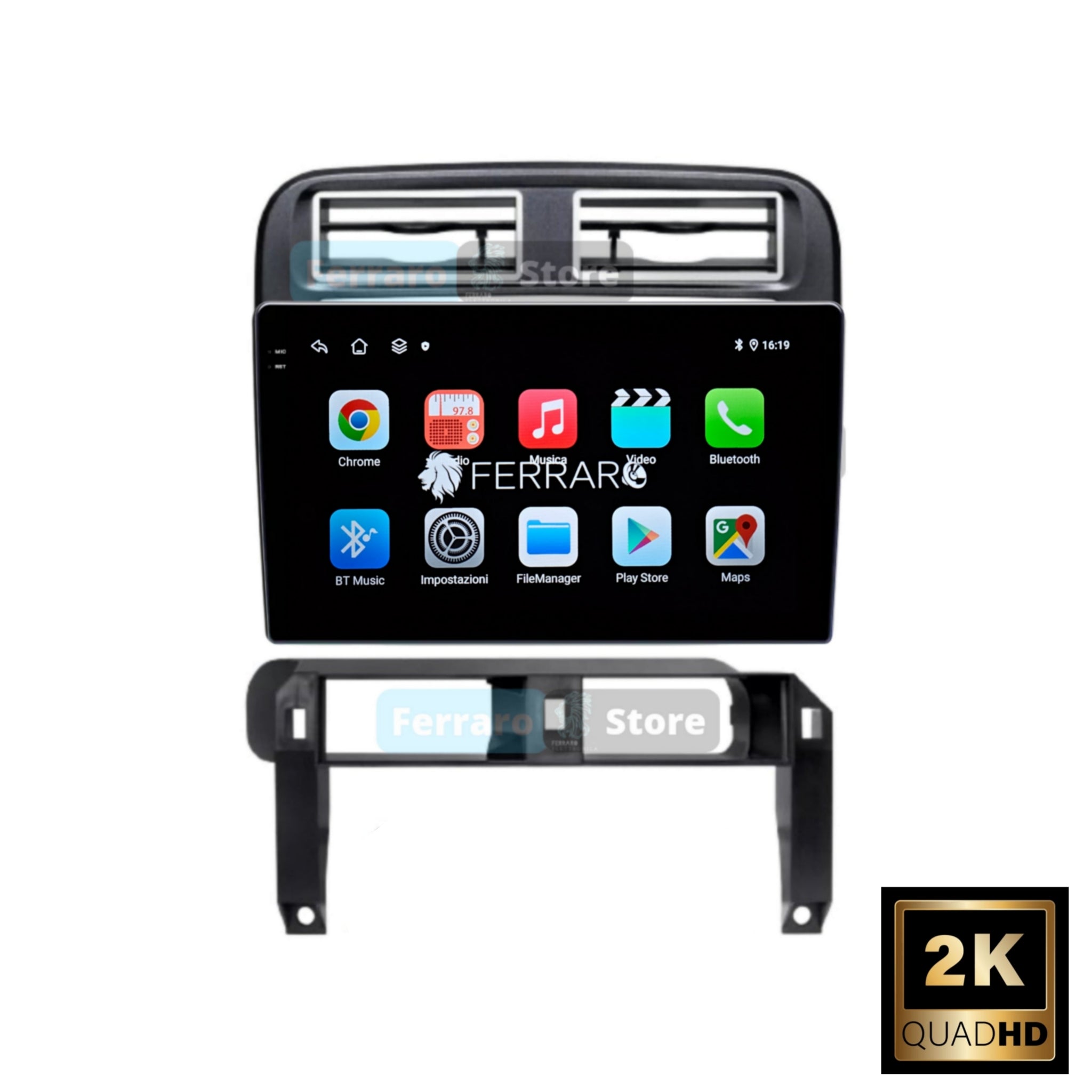 Autoradio per Fiat Grande Punto 9" 2K | 2004-2012 | Android | Bluetooth | CarPlay | Android Auto | 12/256GB Ram