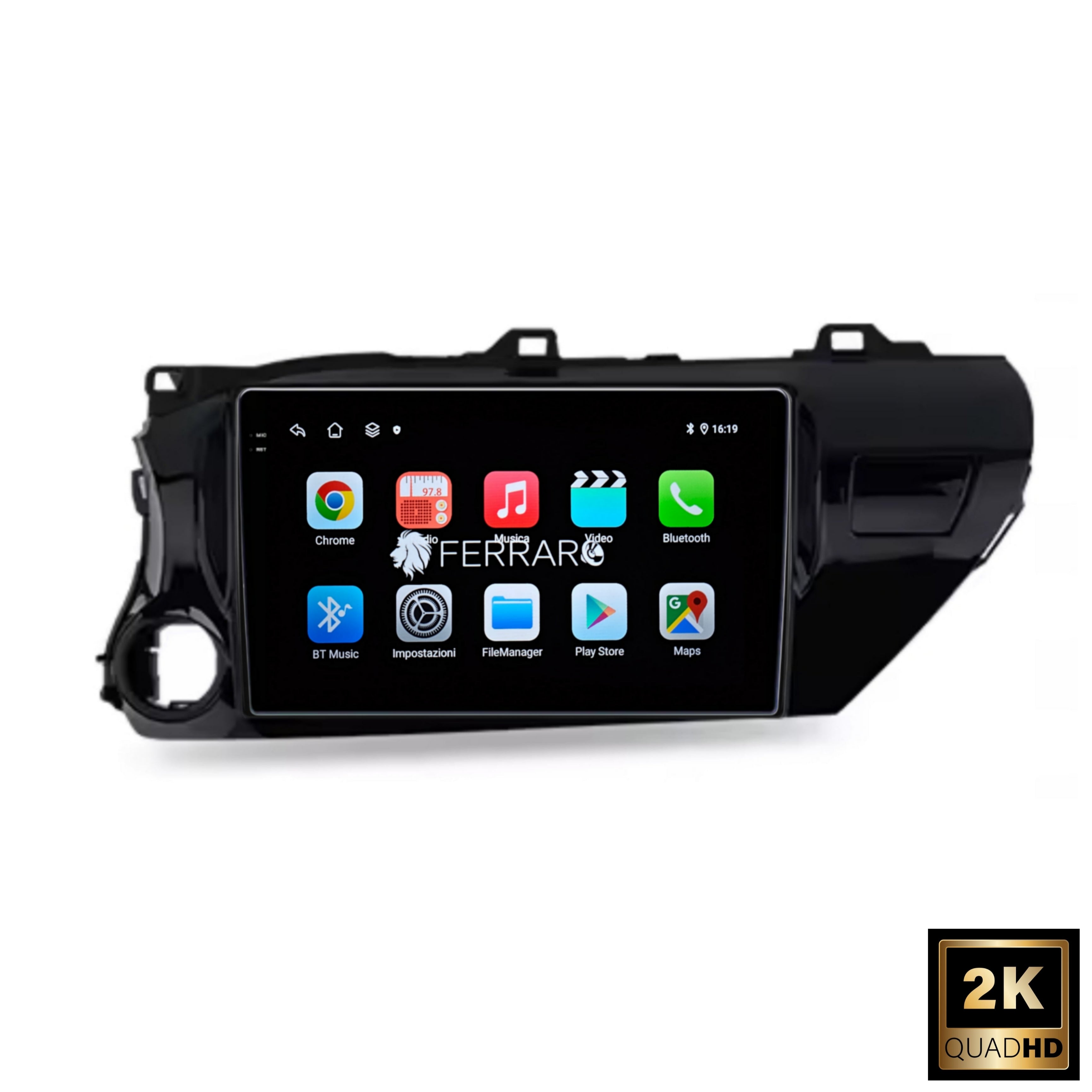 Autoradio per Toyota Hilux AN120 10.1" 2K | 2015-2020 | Android | Bluetooth | CarPlay | Android Auto | 4/64GB Ram