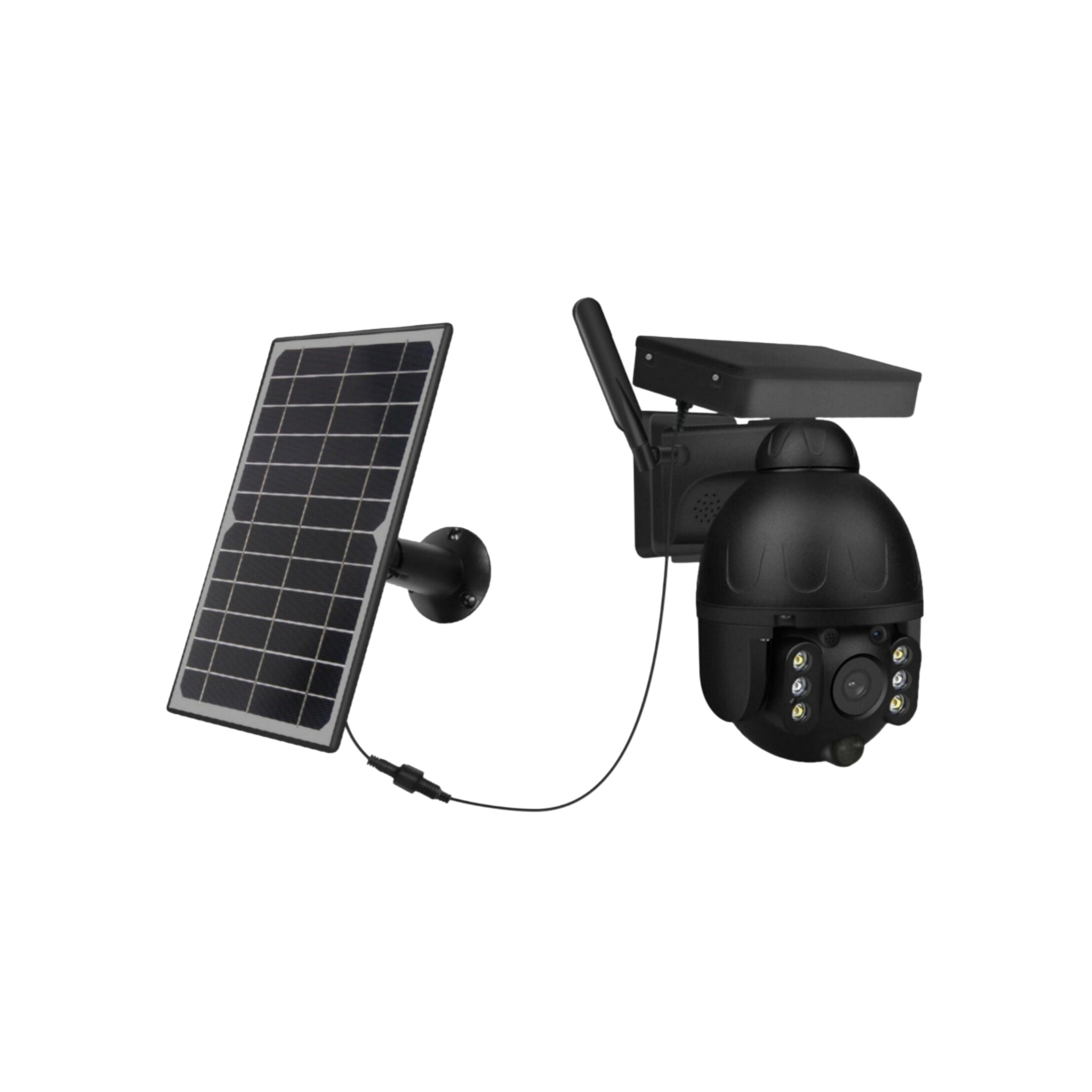 Telecamera con Pannello Solare, Esterno, Wireless, 1080P, Panoramica, Visione Notturna
