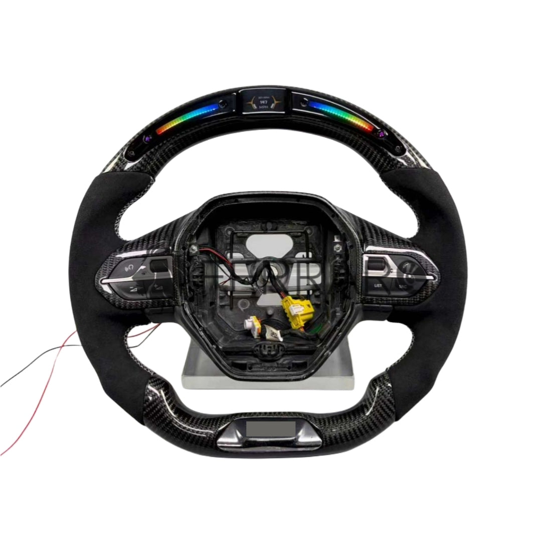 Volante Sportivo per Peugeot 3008, Carbonio, Customizzato in Pelle, LED