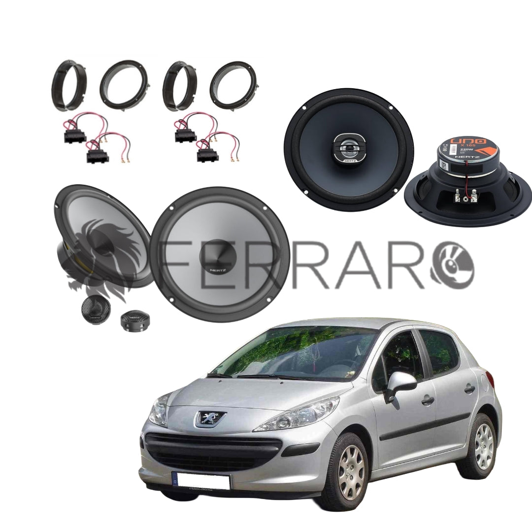 Hertz Kit 6 Casse | K 165 | X 165 | Ant/Post | Peugeot 207 dal 2006>