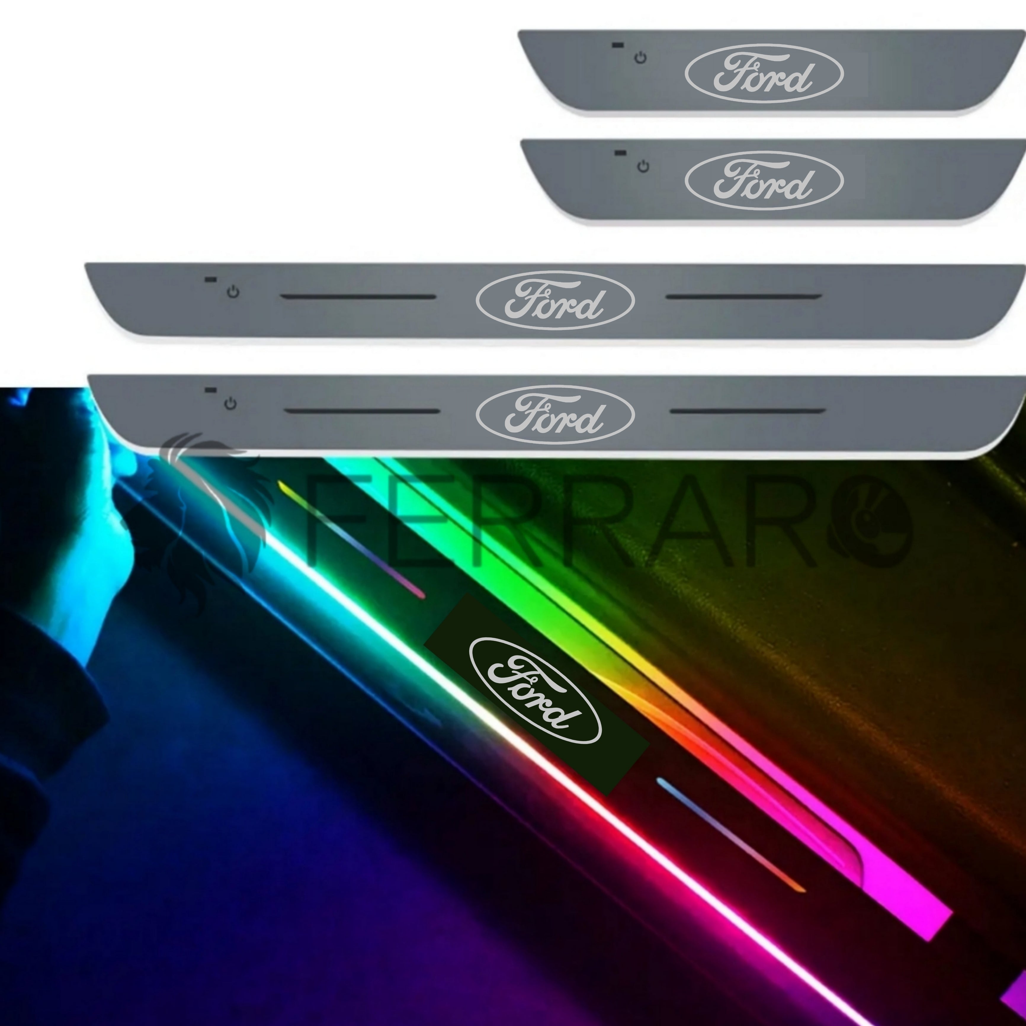 Kit Battitacco per Ford, LED, Senza Filo con Adesivo
