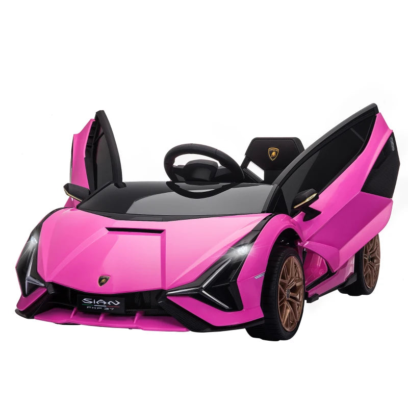 HOMCOM Macchina Elettrica per Bambini 3-5 Anni Lamborghini 12V con