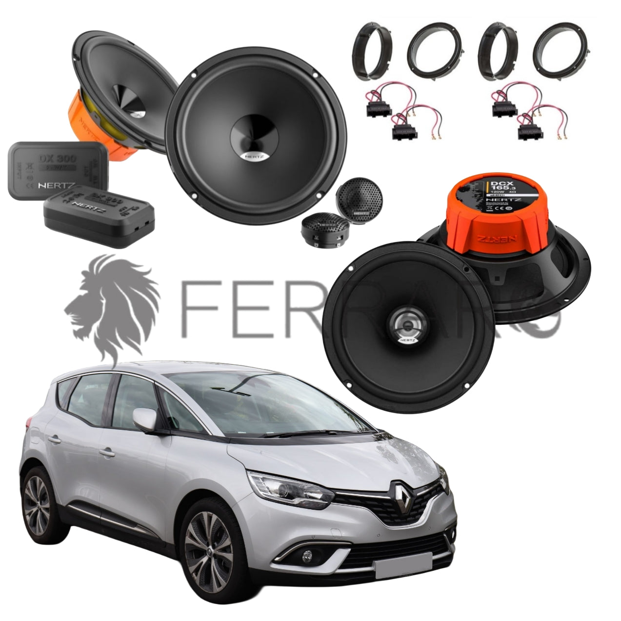 Hertz Kit 6 Casse | DSK 165.3 | DCX 165.3 | Ant/Post | Renault Scenic IV | 4ª Serie (Dal 2016>)