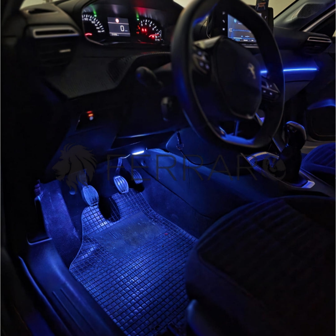 Ambient Light per Peugeot 208 2ª, dal 2019> | Universale | Luci Ambiente con Comando da App | RGB Led Interior | Led Dinamico
