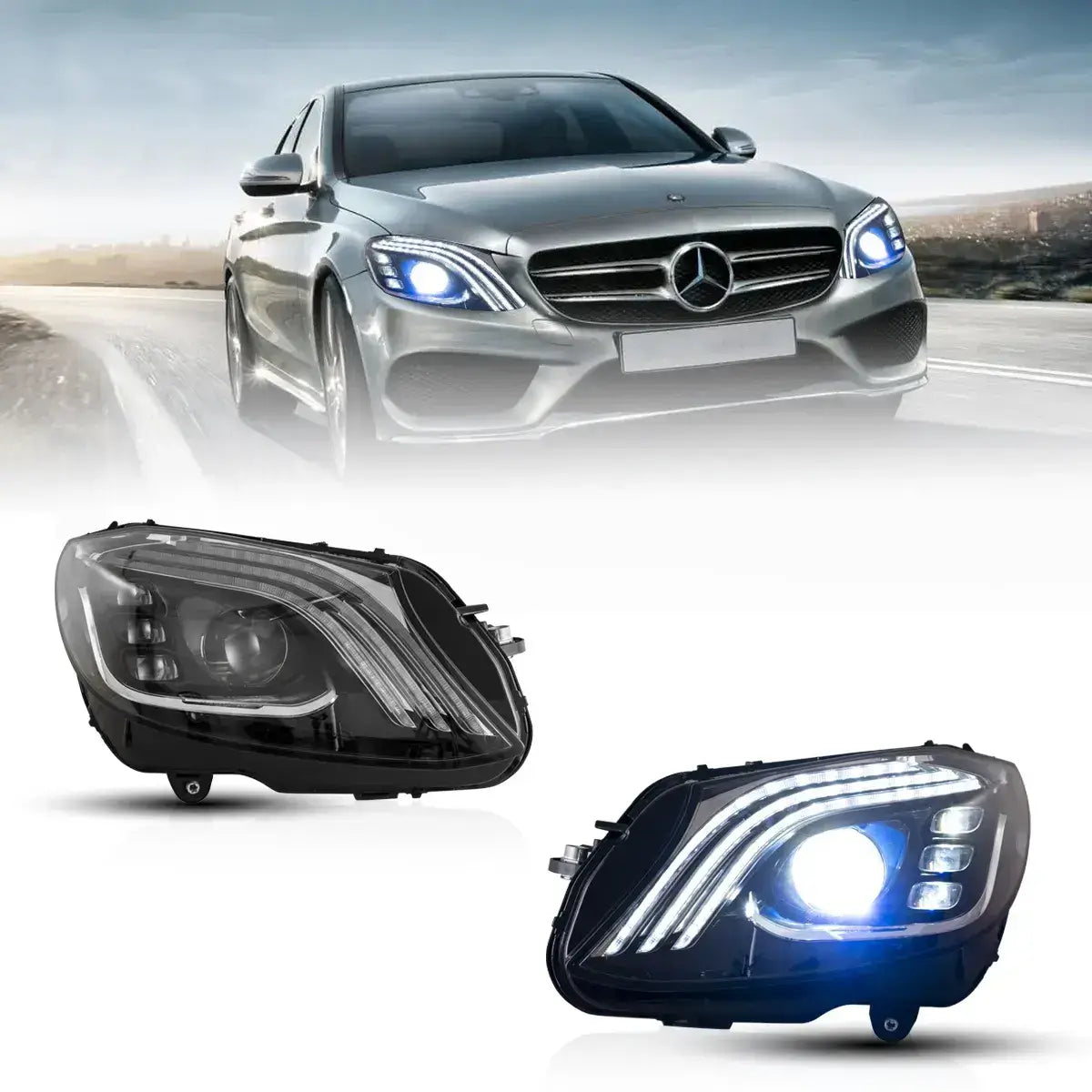 Fanali Anteriore Completo per Mercedes Classe C W205 (2015-2021) a LED