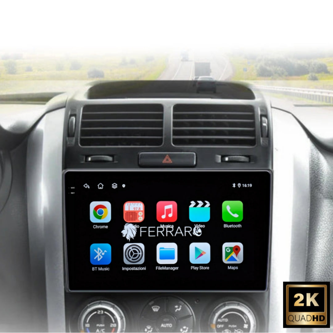 Autoradio per Suzuki Gran Vitara 9" 2K | 2005-2015 | Android | Bluetooth | CarPlay | Android Auto | 12/256GB Ram