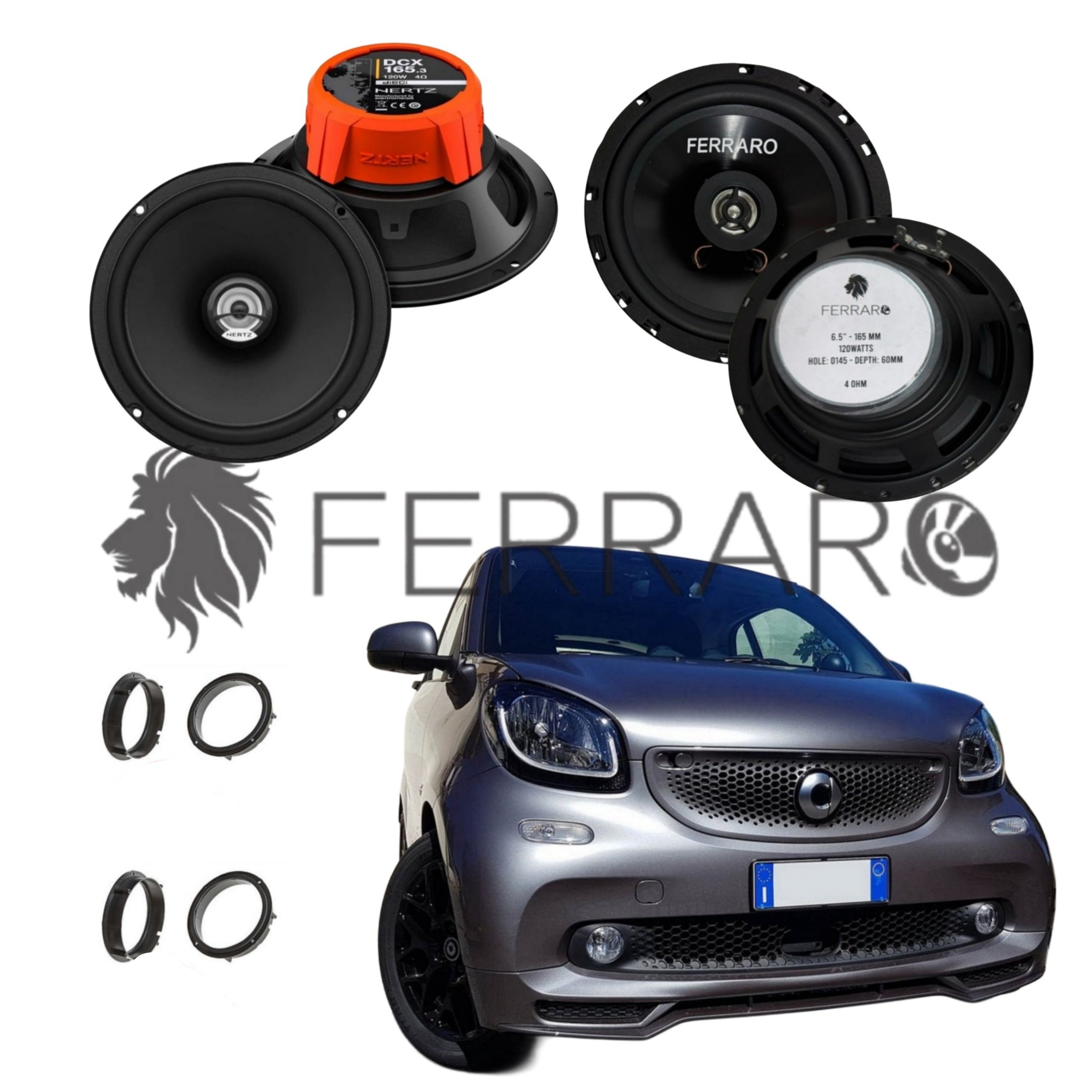 FerraroStore Kit 4 Casse | DCX 165.3 | ASC-652PC | Ant/Post | Smart ForFour 453