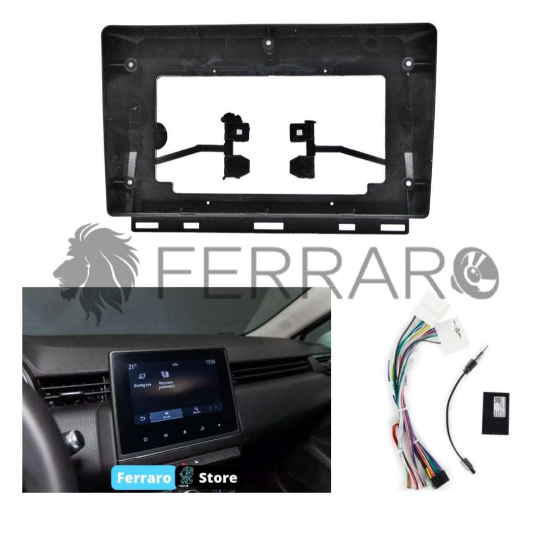 Kit Montaggio Autoradio 9"Pollici Renault Clio V (2020-2023) Mascherina, Cablaggio Autoradio Android
