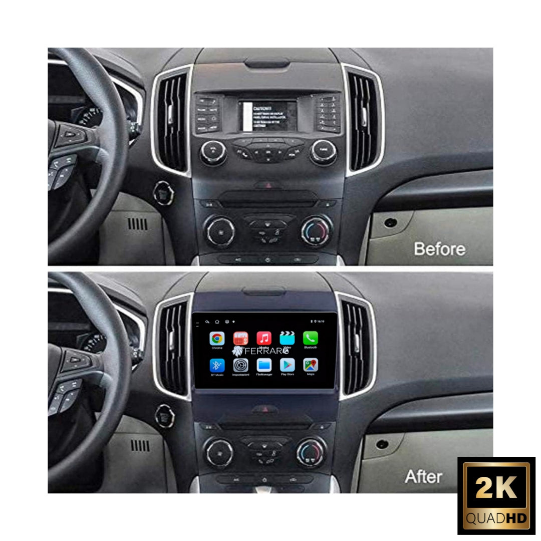 Autoradio per Ford Edge 9" 2K | 2016-2021 | Android | Bluetooth | CarPlay | Android Auto | 12/256GB Ram