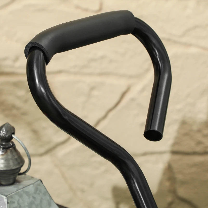 Outsunny Carrello da Giardino in Acciaio da 114L con Sacca Portaoggetti e Pareti Rimovibili, 105x51x54 cm, Nero